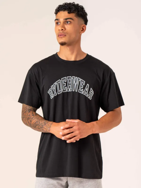 Men's Collegiate T-Shirt - Black sold by Ryderwear