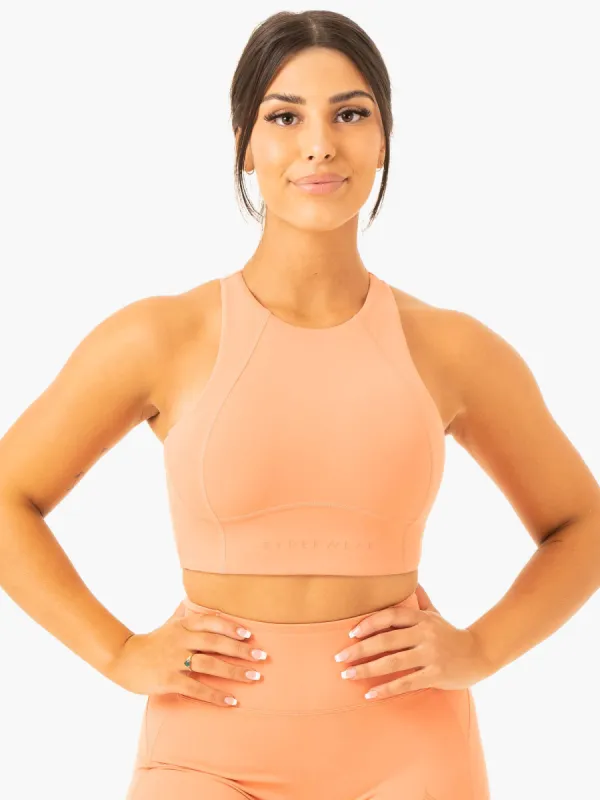 NKD Frame Long Line Sports Bra - Terracotta sold by Ryderwear