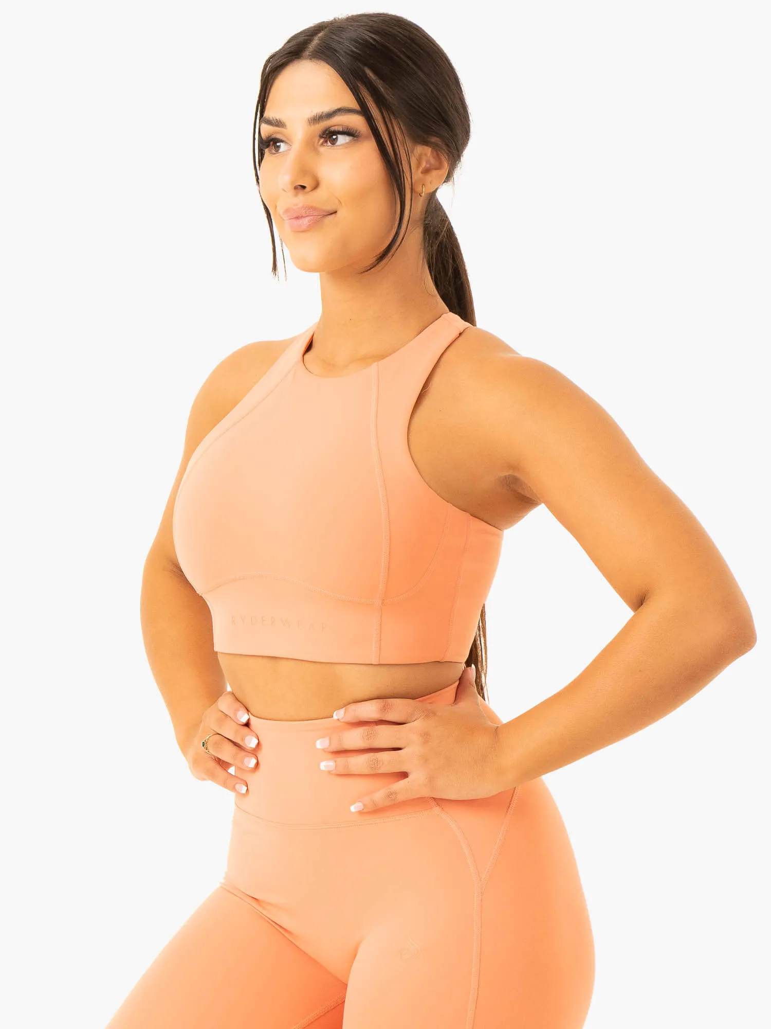 NKD Frame Long Line Sports Bra - Terracotta sold by Ryderwear product image thumbnail 3