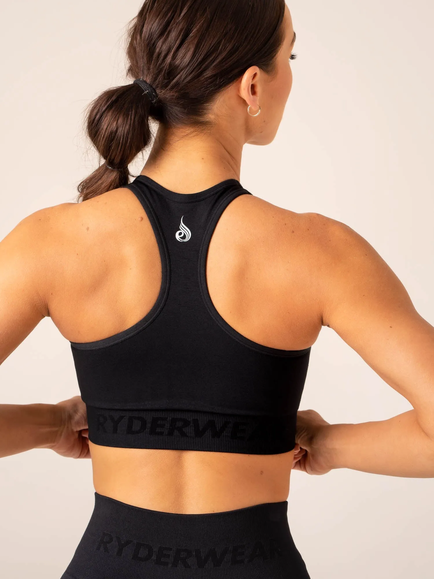 Lift Seamless High Neck Sports Bra - Black sold by Ryderwear product image thumbnail 2