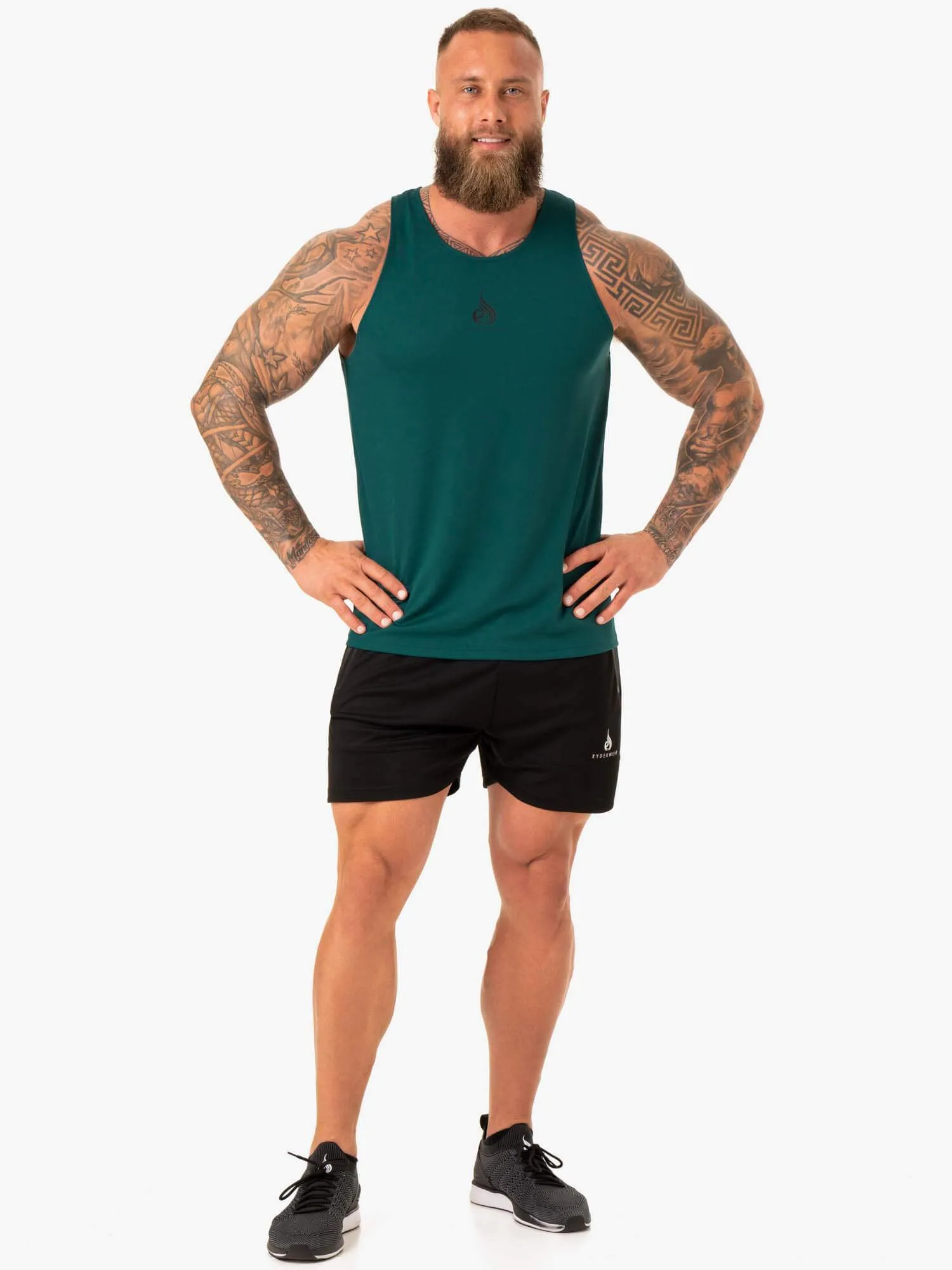 Heighten Mesh Regular Tank - Emerald sold by Ryderwear product image thumbnail 4