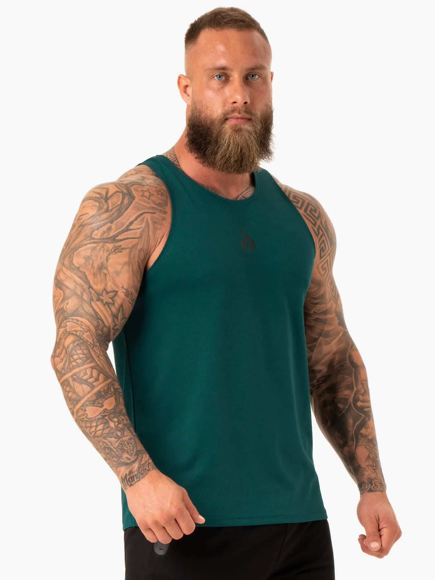 Heighten Mesh Regular Tank - Emerald sold by Ryderwear product image thumbnail 3