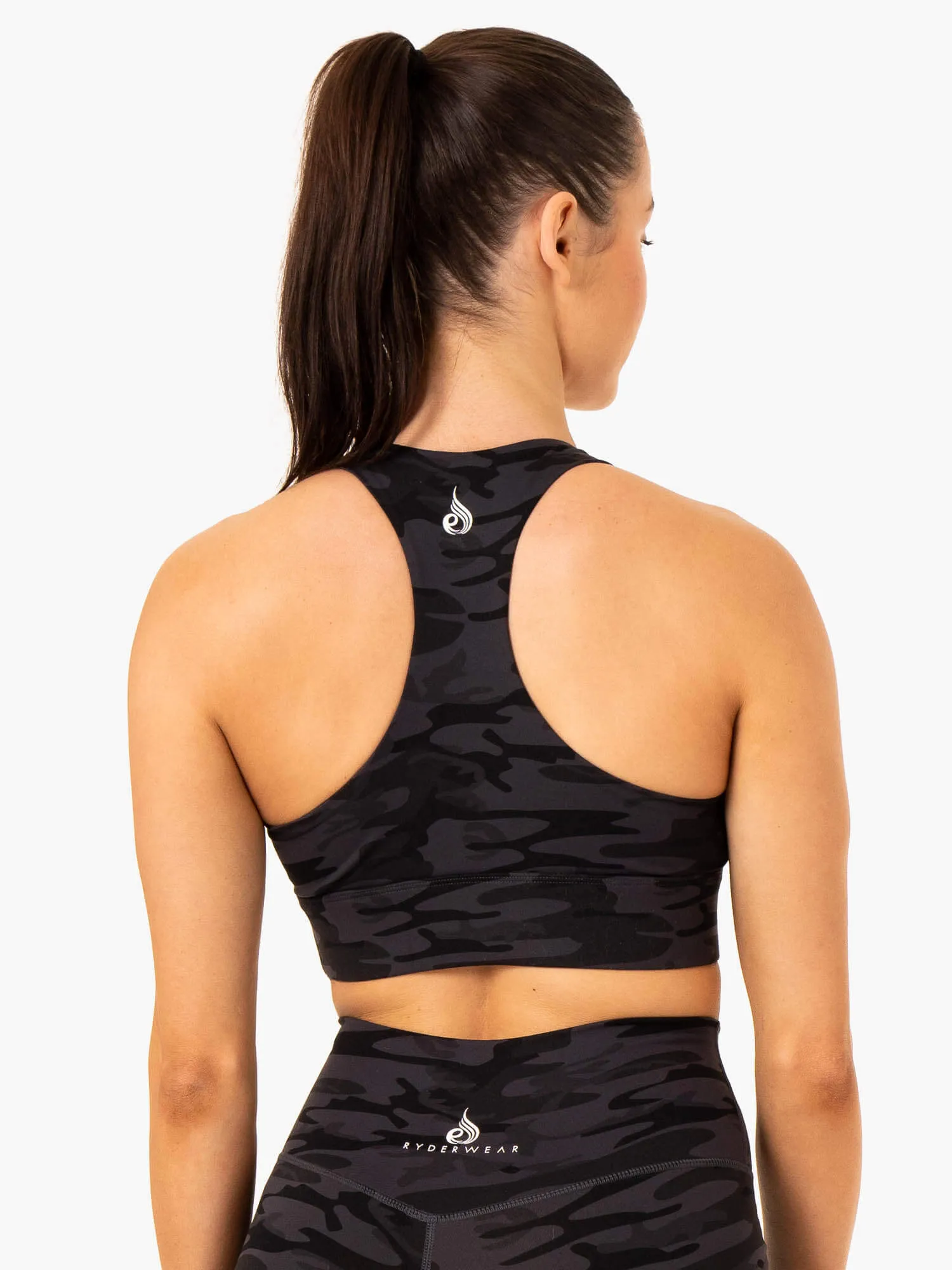 Base Racer Back Sports Bra - Black Camo sold by Ryderwear product image thumbnail 5