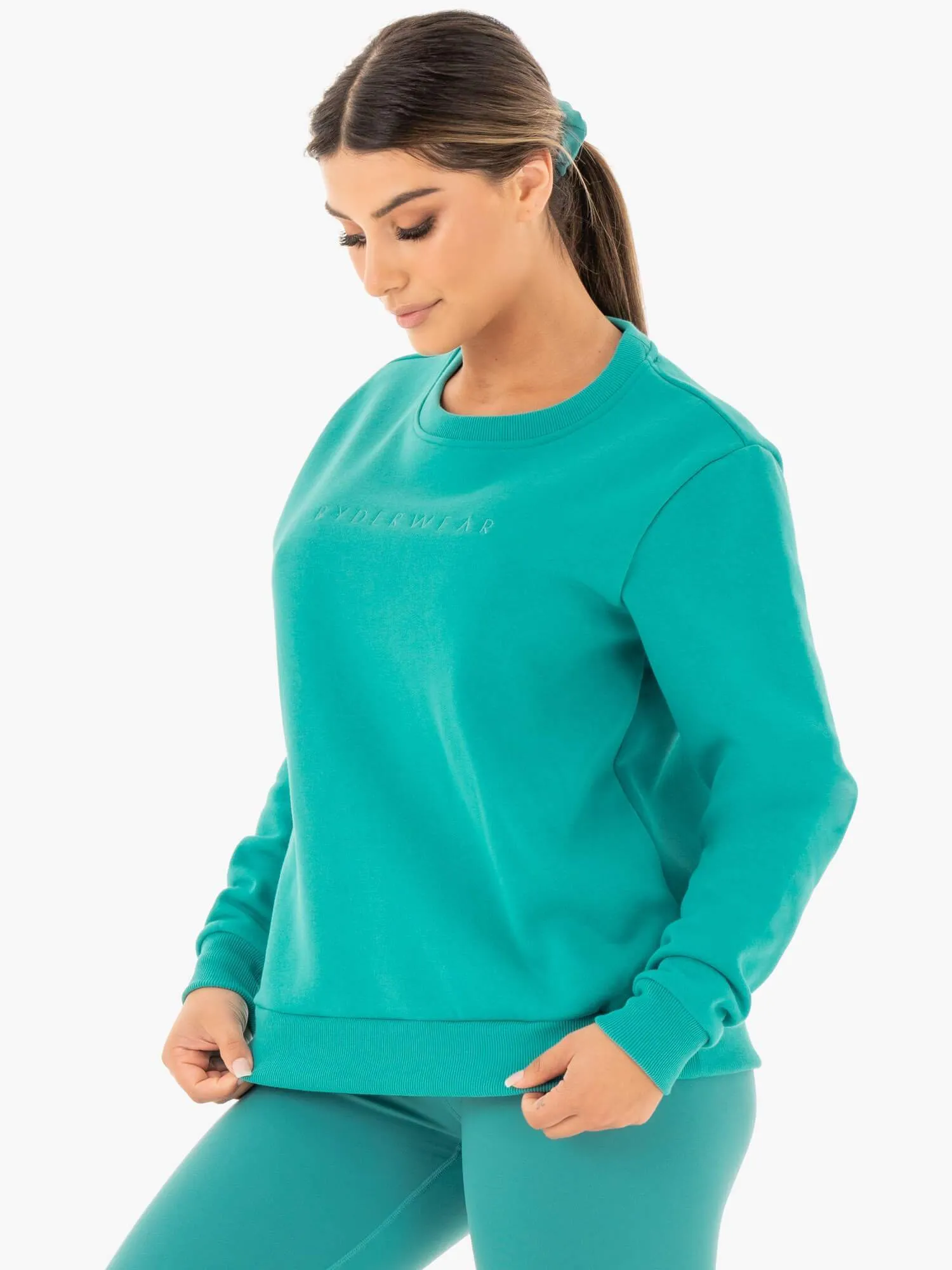 Motion Oversized Sweater - Teal sold by Ryderwear product image thumbnail 4
