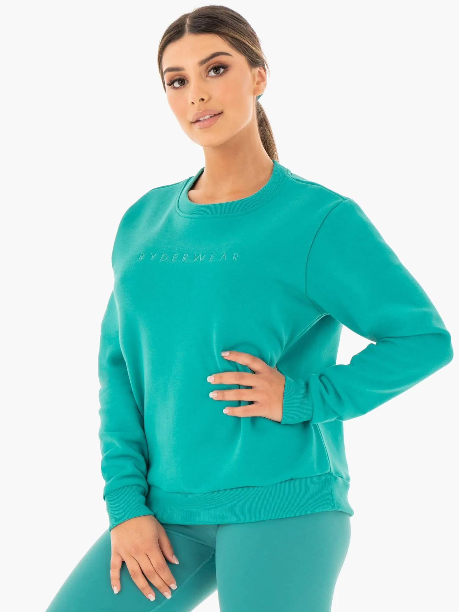 Motion Oversized Sweater - Teal sold by Ryderwear product image thumbnail 3