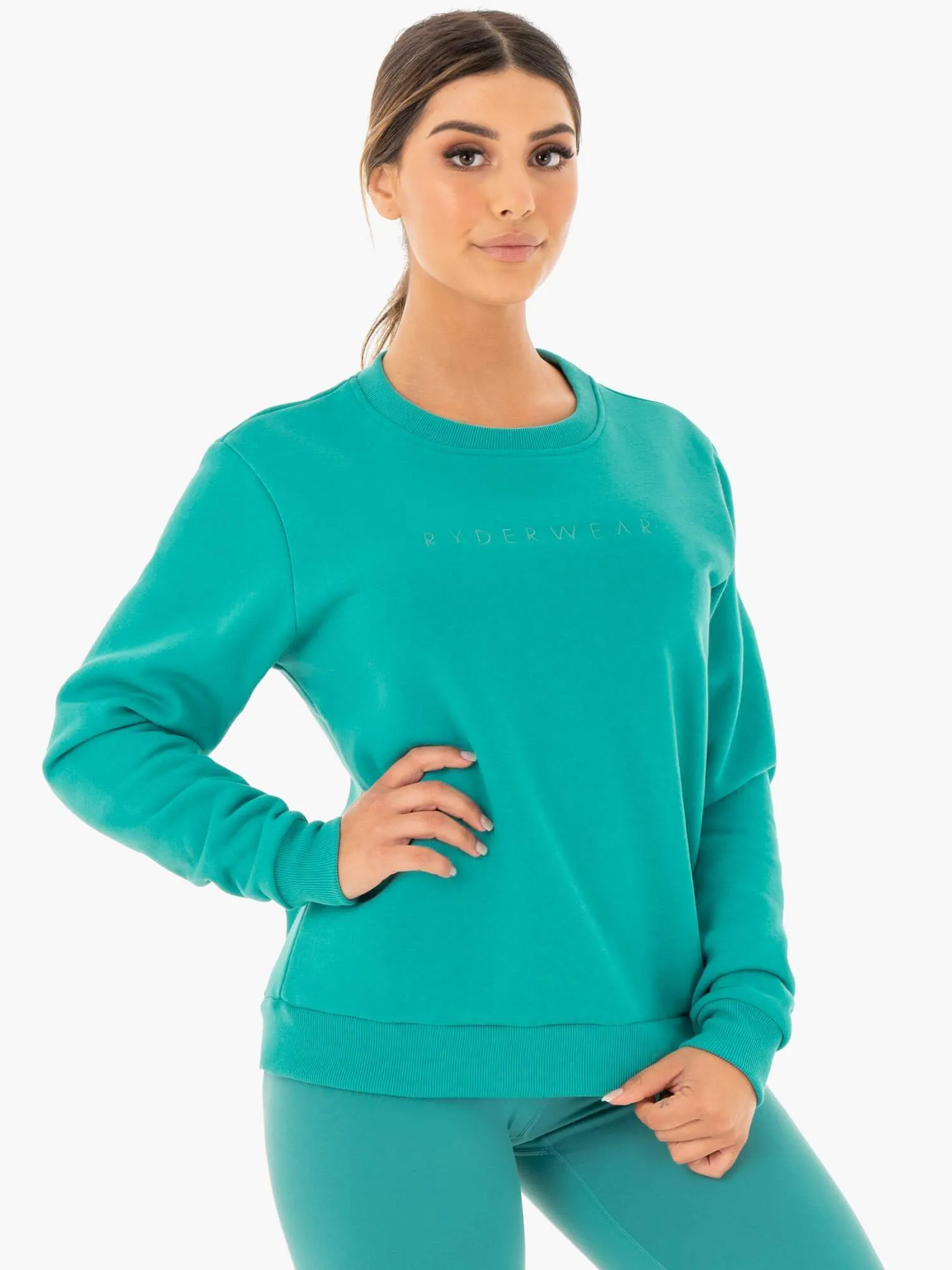 Motion Oversized Sweater - Teal sold by Ryderwear product image thumbnail 5