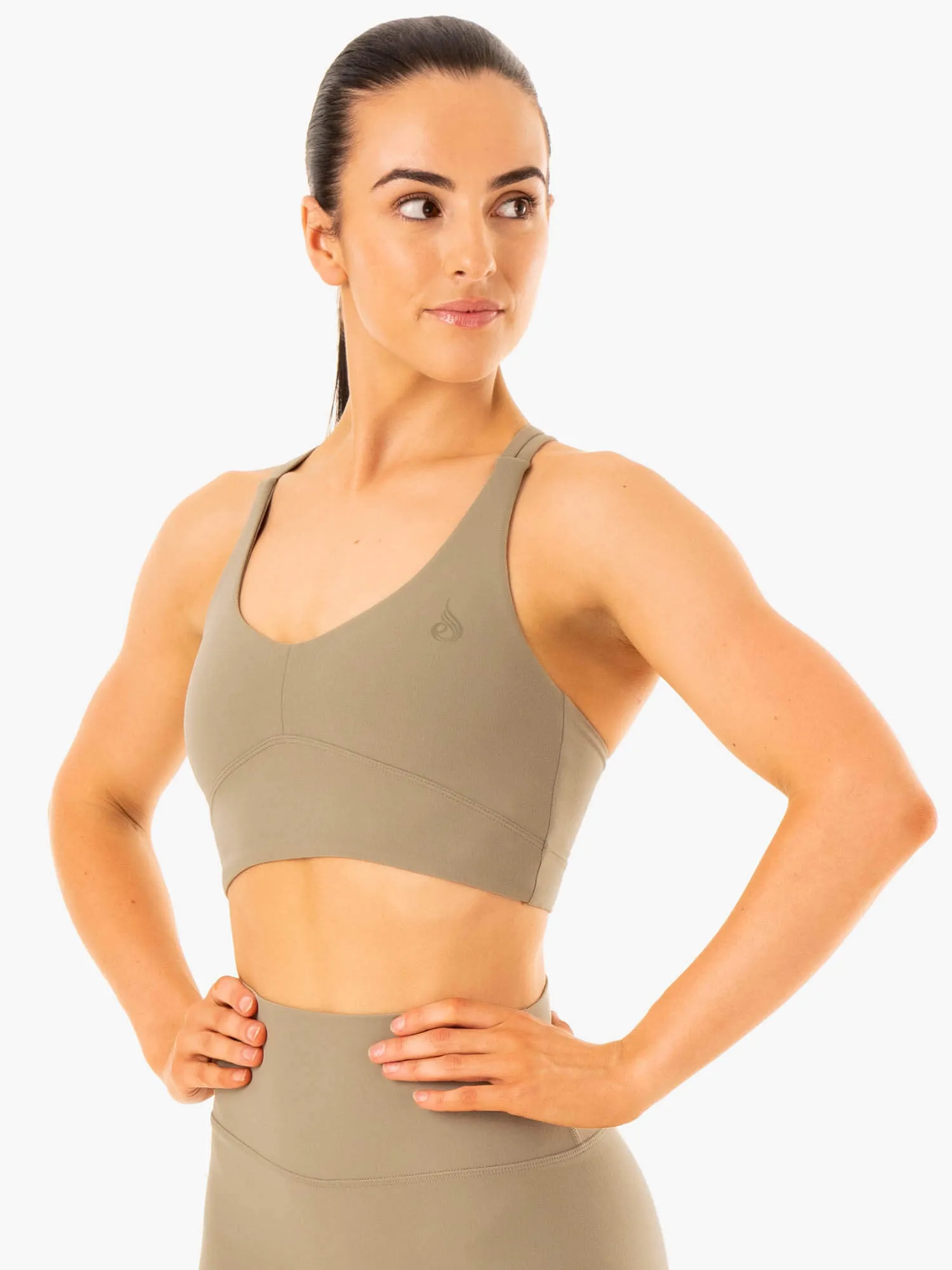 NKD Refine Sports Bra - Khaki sold by Ryderwear product image thumbnail 3