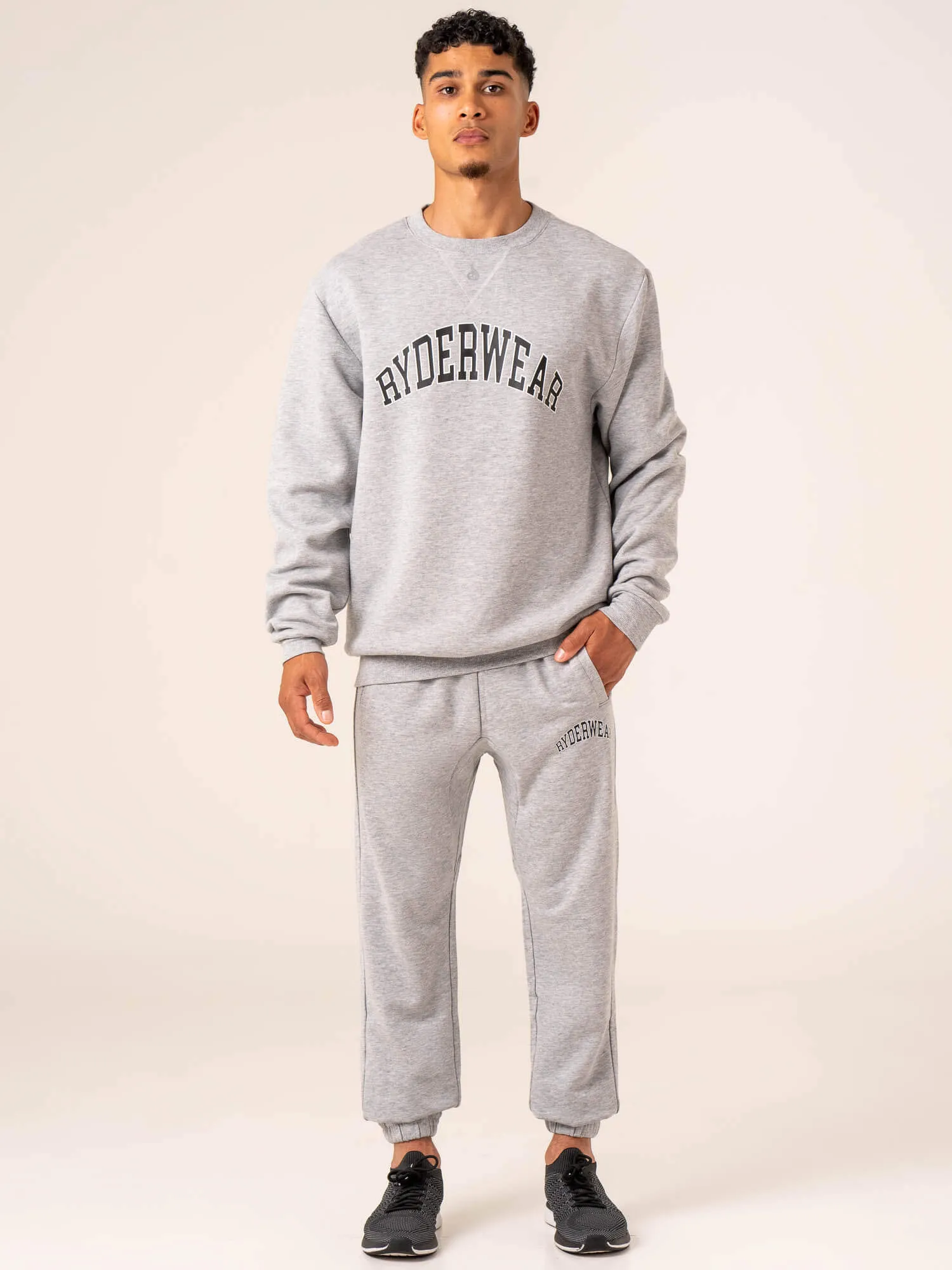 Men's Collegiate Crew Neck - Grey Marl sold by Ryderwear product image thumbnail 5