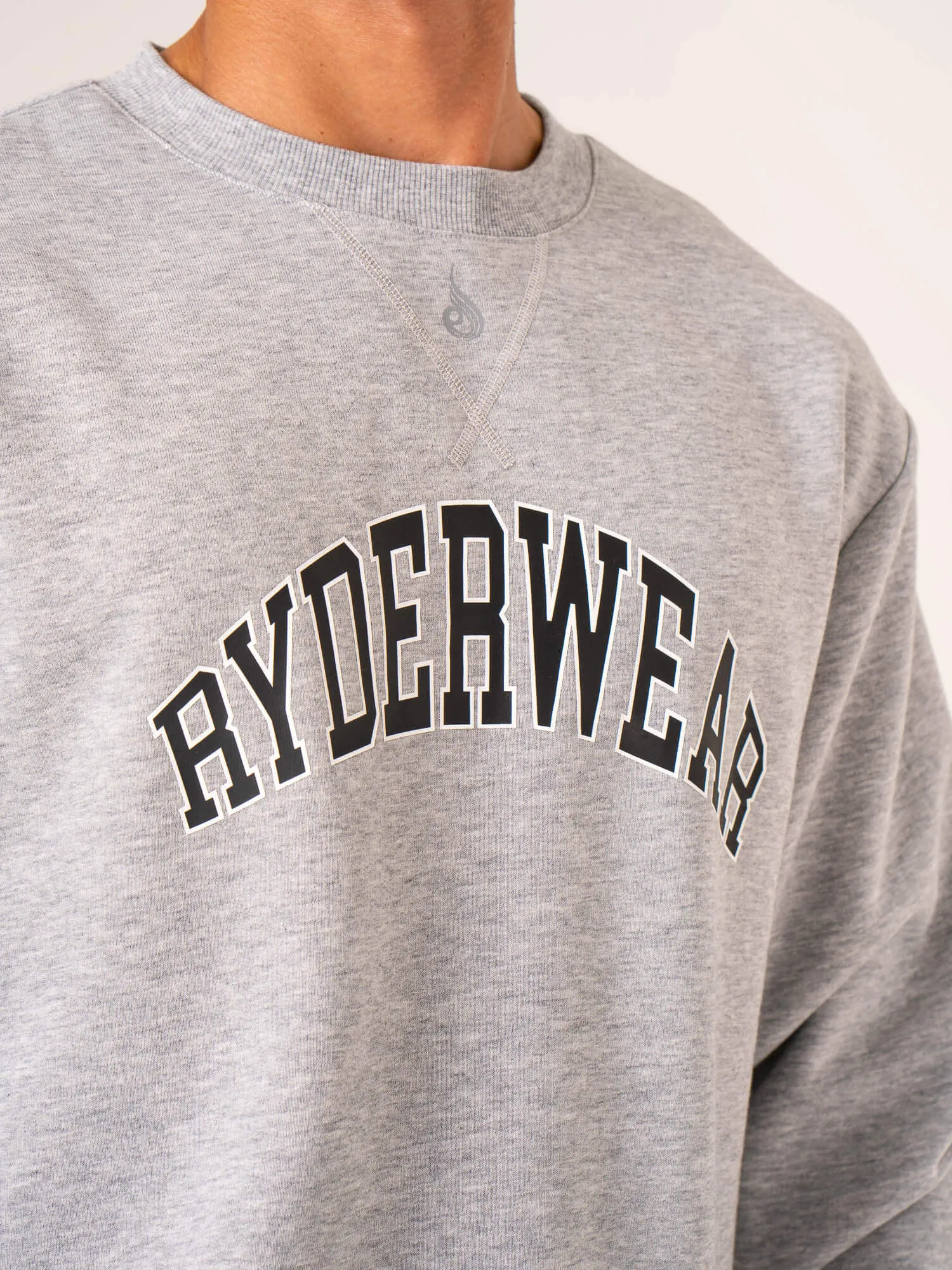 Men's Collegiate Crew Neck - Grey Marl sold by Ryderwear product image thumbnail 4