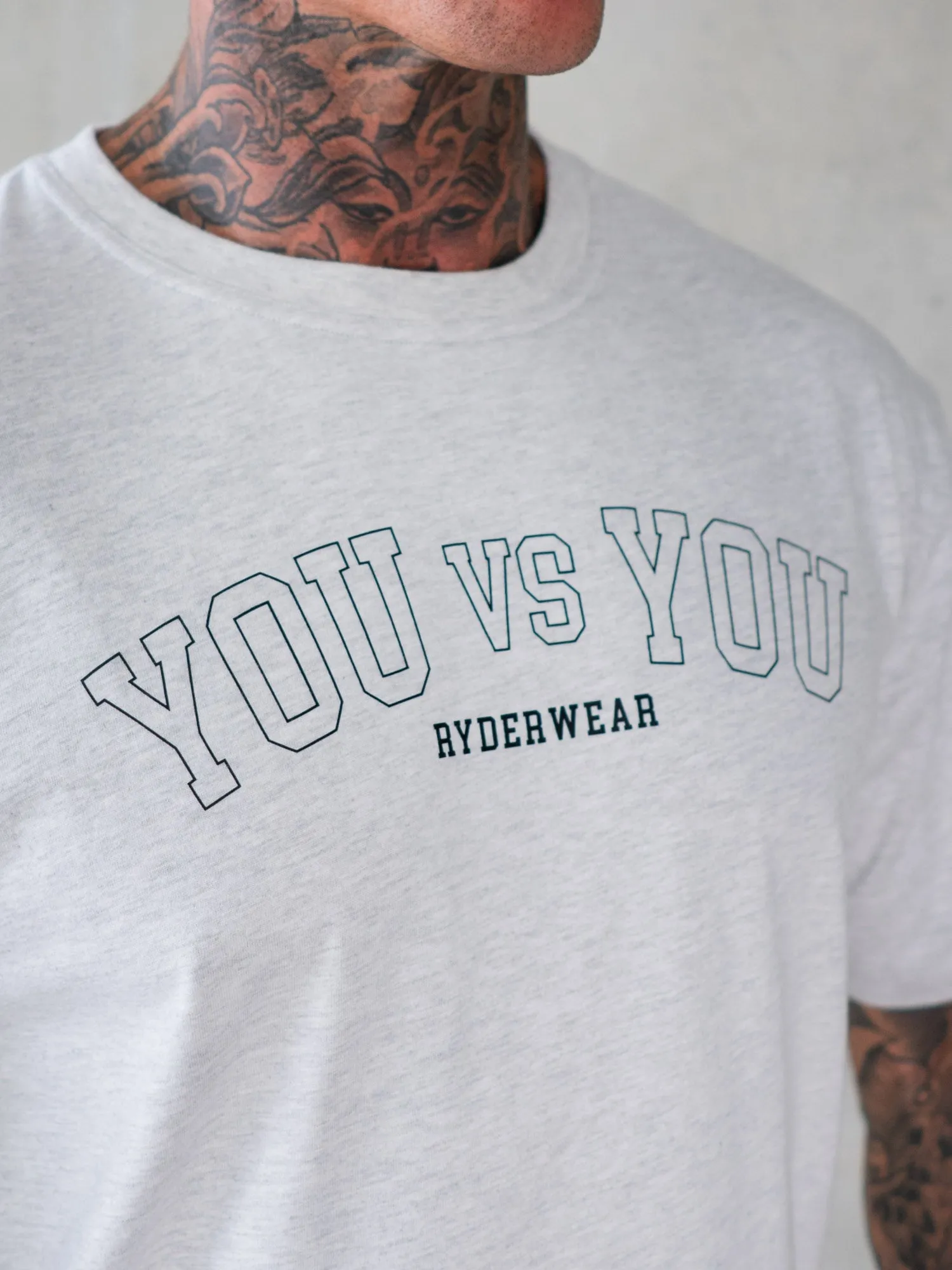 You vs You Oversized T-Shirt - Snow Marl sold by Ryderwear product image thumbnail 4