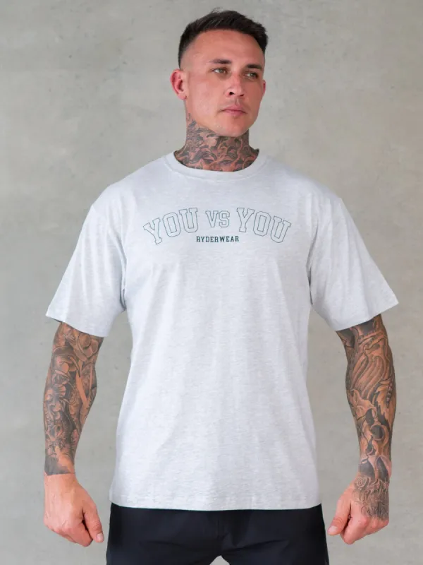 You vs You Oversized T-Shirt - Snow Marl sold by Ryderwear