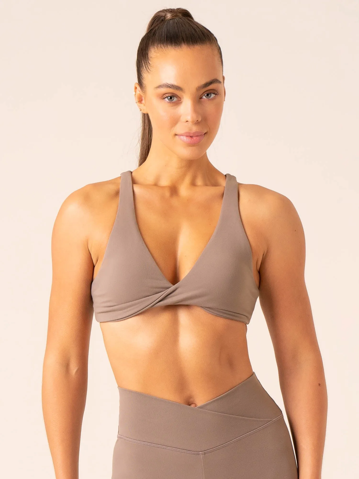 Momentum Twist Sports Bra - Taupe sold by Ryderwear product image thumbnail 3