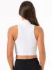 NKD 1/2 Zip Tank - White sold by Ryderwear