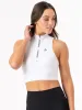 NKD 1/2 Zip Tank - White sold by Ryderwear