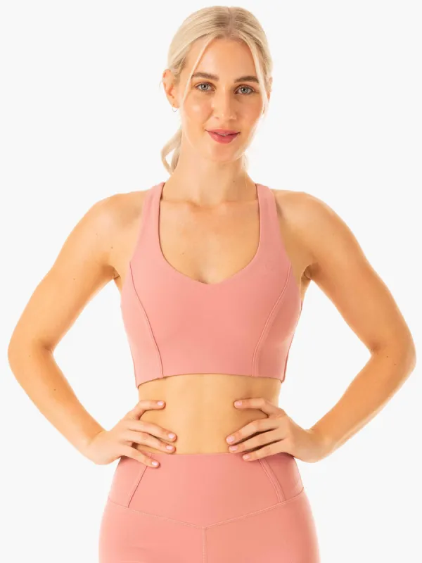 Form Sports Bra - Dusty Pink sold by Ryderwear