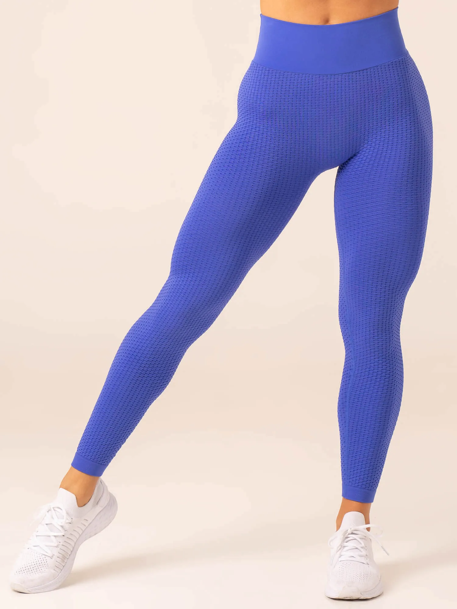 Honeycomb Scrunch Seamless Leggings - Cobalt sold by Ryderwear product image thumbnail 2