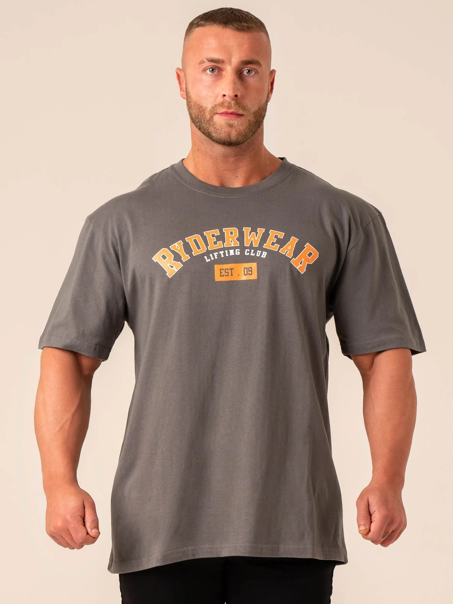 Varsity Oversized T-Shirt - Charcoal sold by Ryderwear
