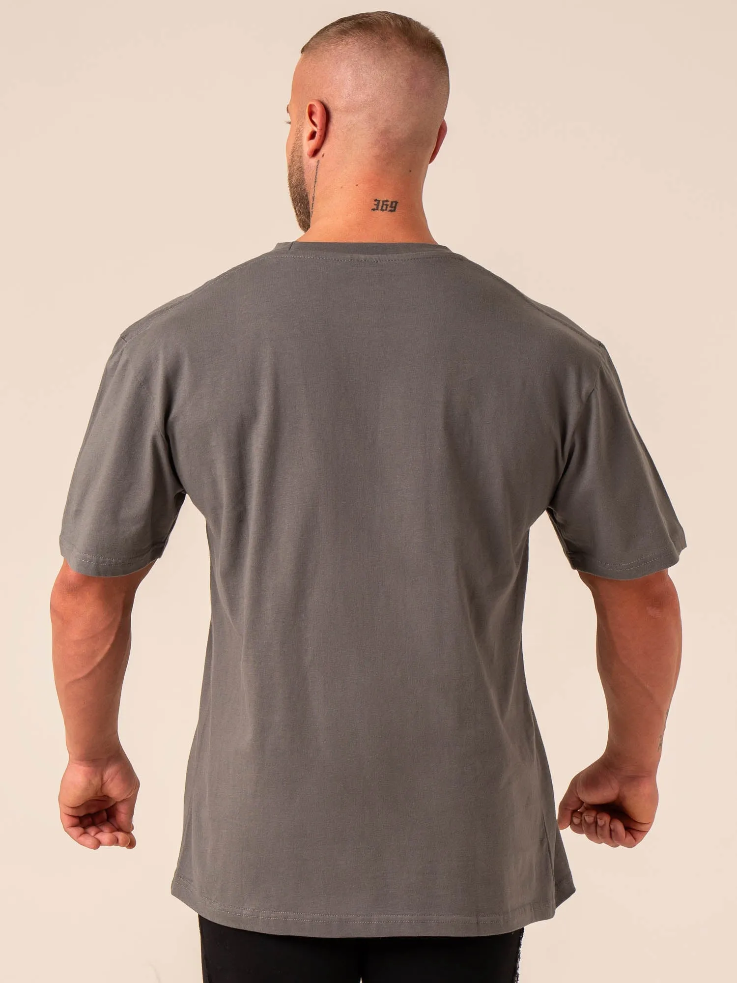 Varsity Oversized T-Shirt - Charcoal sold by Ryderwear product image thumbnail 3