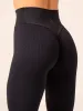 Honeycomb Scrunch Seamless Leggings - Black sold by Ryderwear
