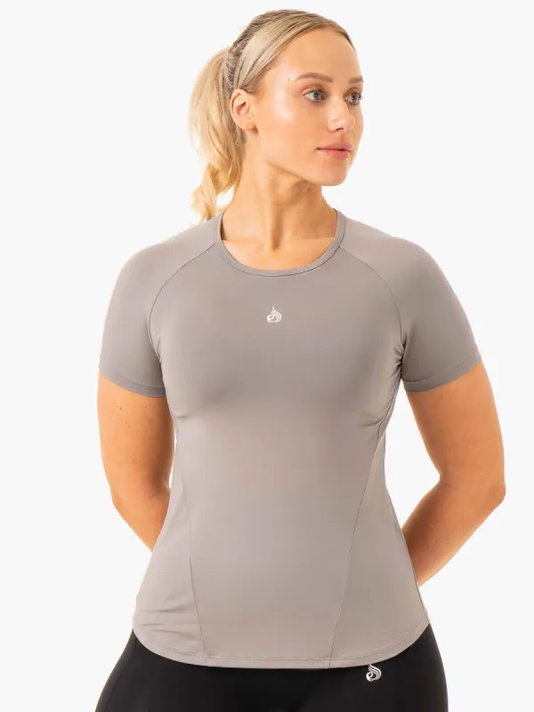 Level Up Training T-Shirt - Steel Grey sold by Ryderwear