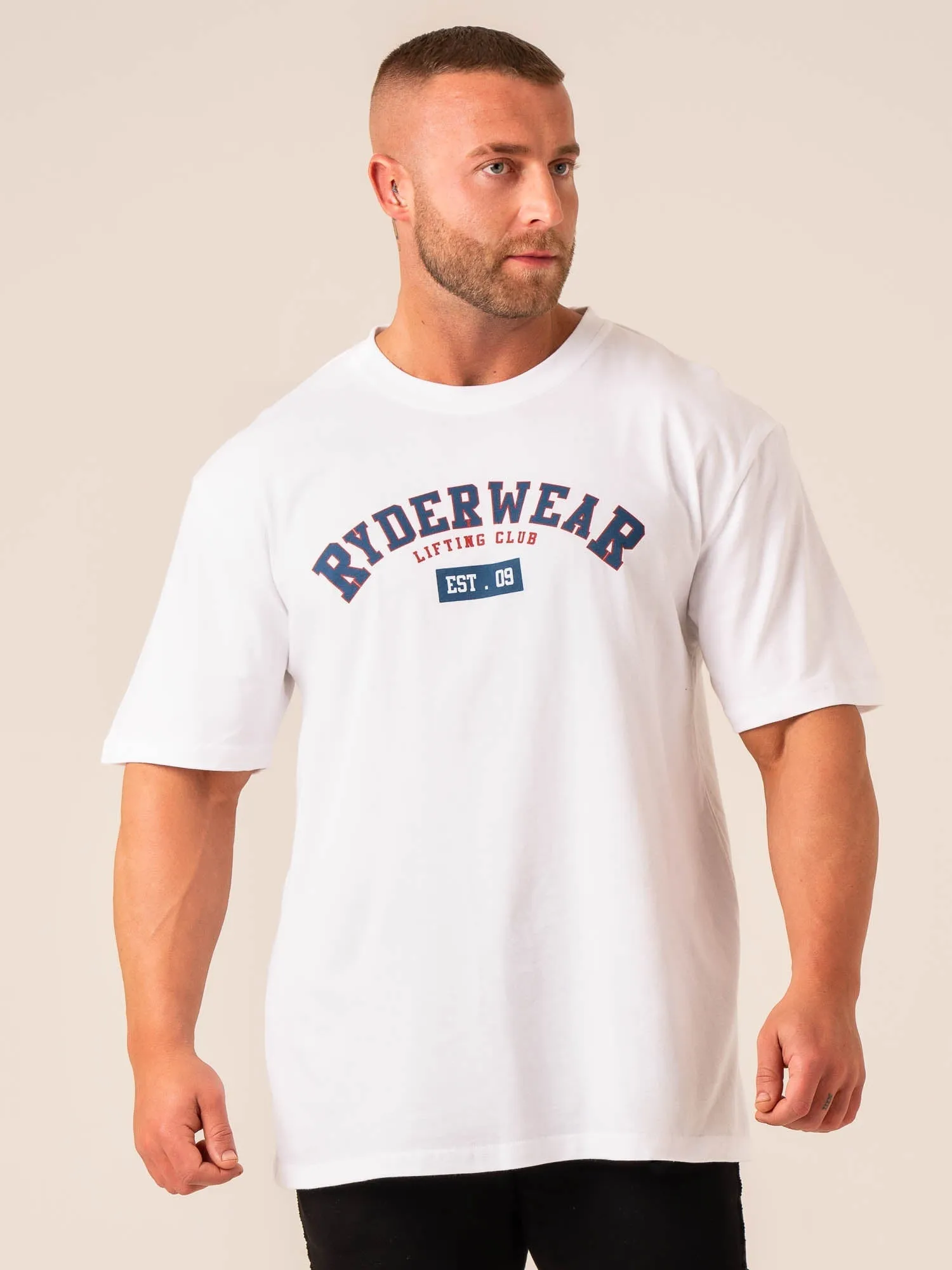 Varsity Oversized T-Shirt - White sold by Ryderwear