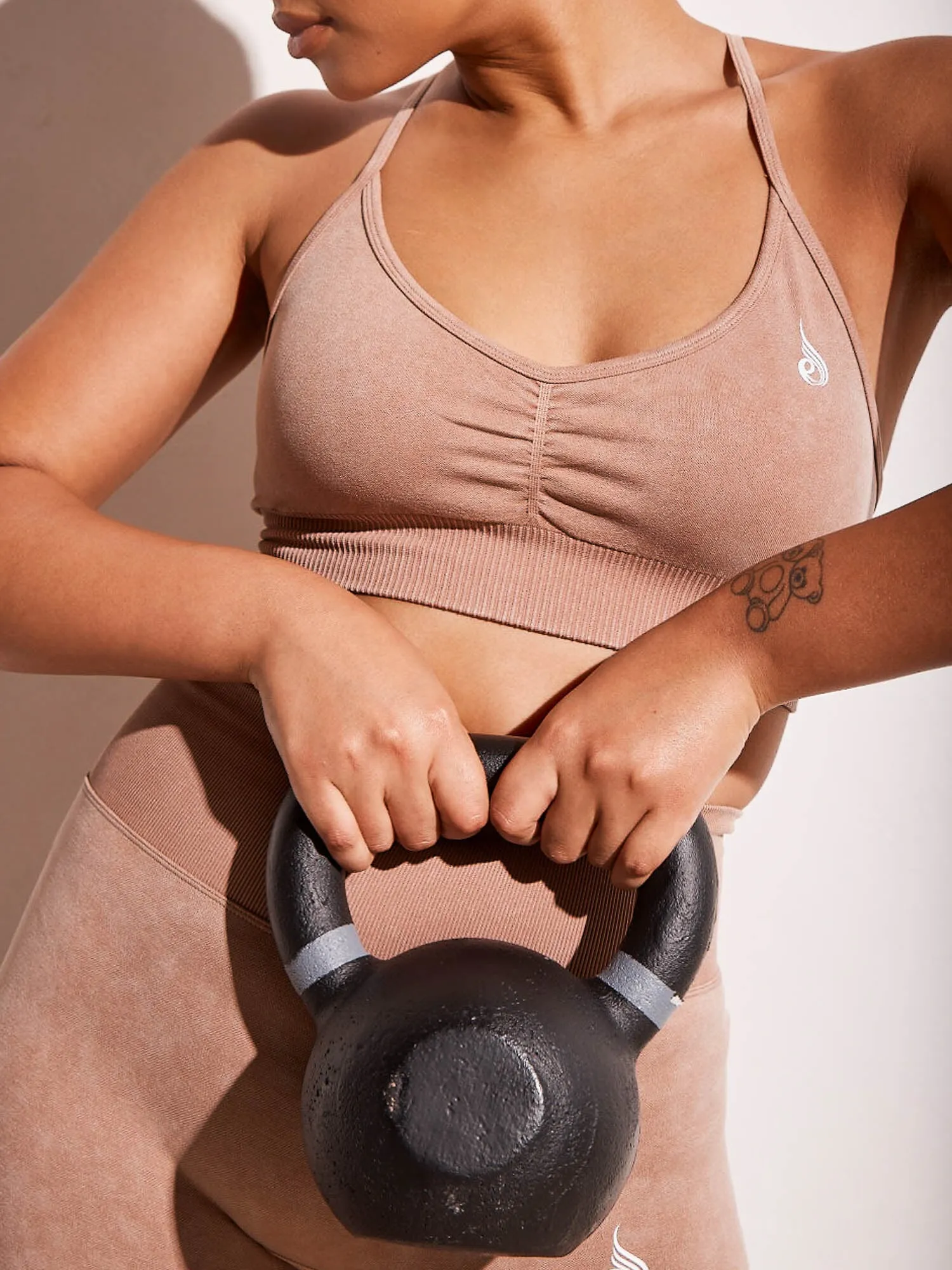 Stonewash Seamless Sports Bra - Tan Stonewash sold by Ryderwear product image thumbnail 2