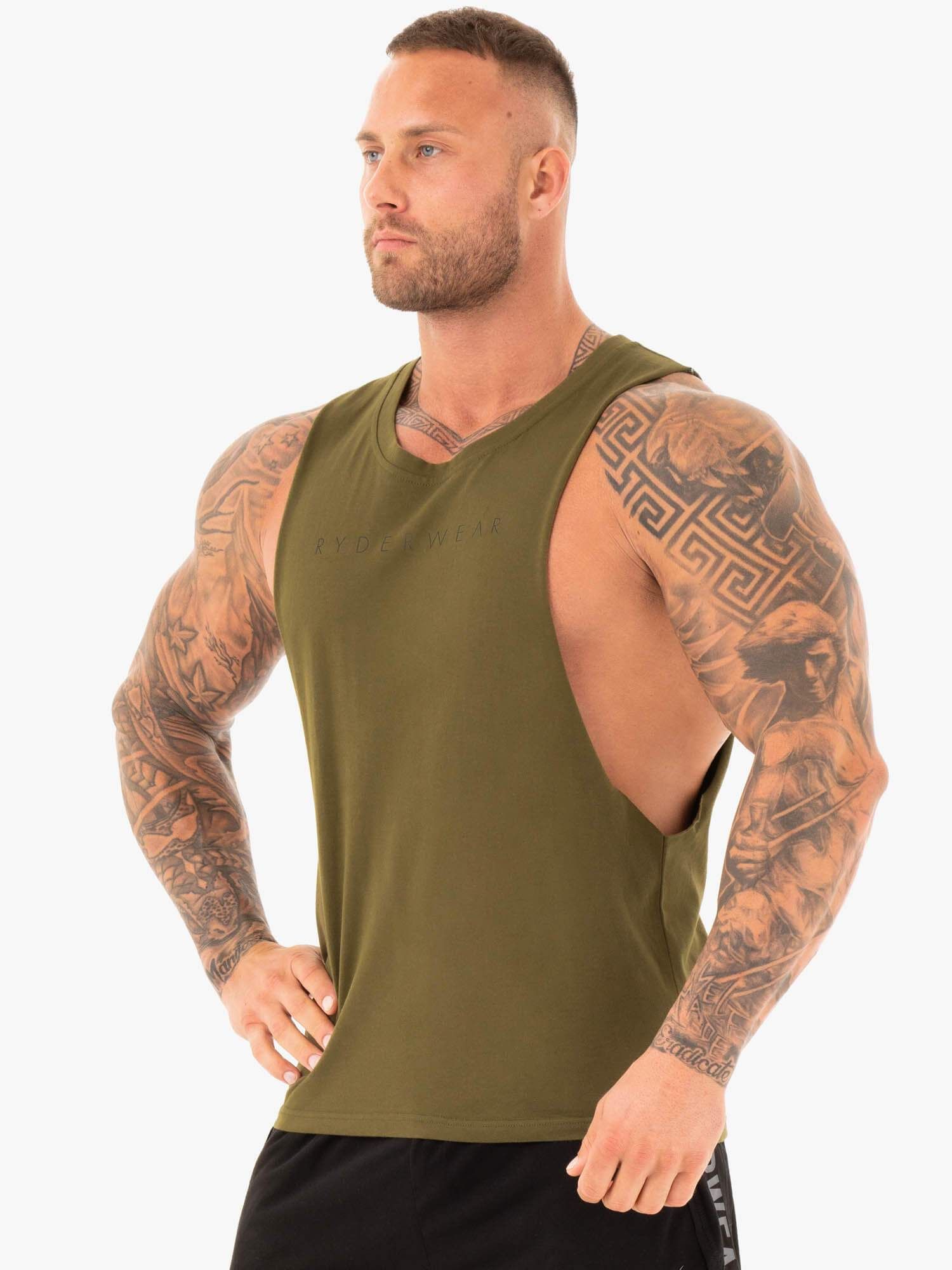 Active Cotton Baller Tank - Khaki sold by Ryderwear product image thumbnail 3
