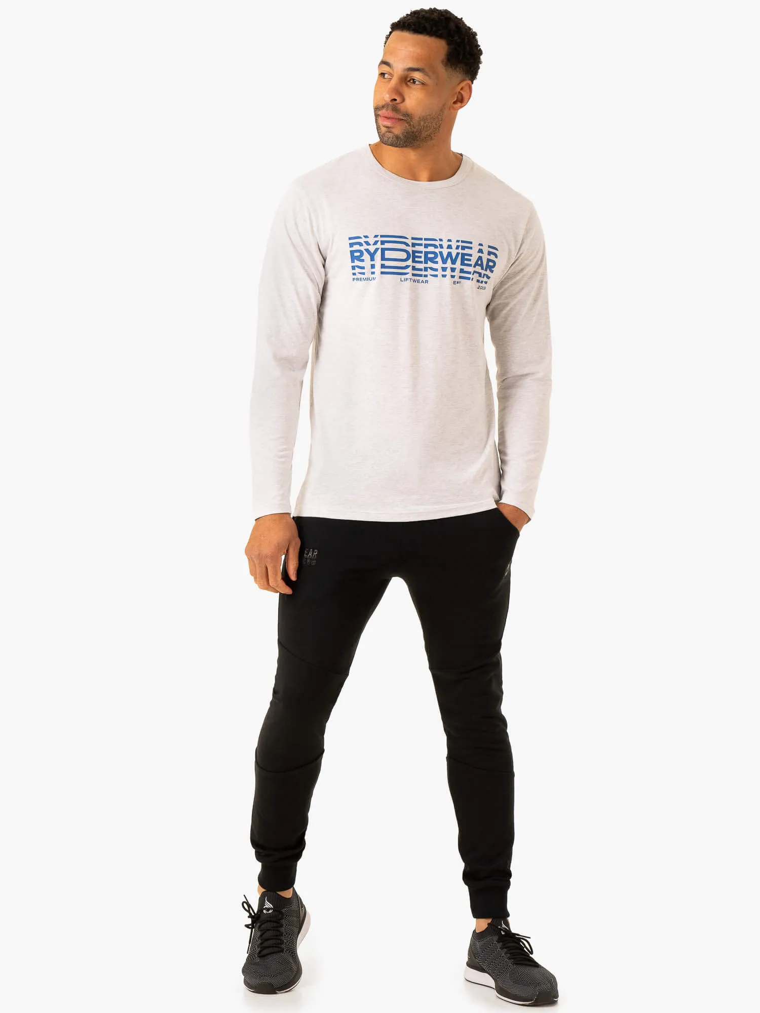 Graphic Long Sleeve T-Shirt - Grey Marl sold by Ryderwear product image thumbnail 5
