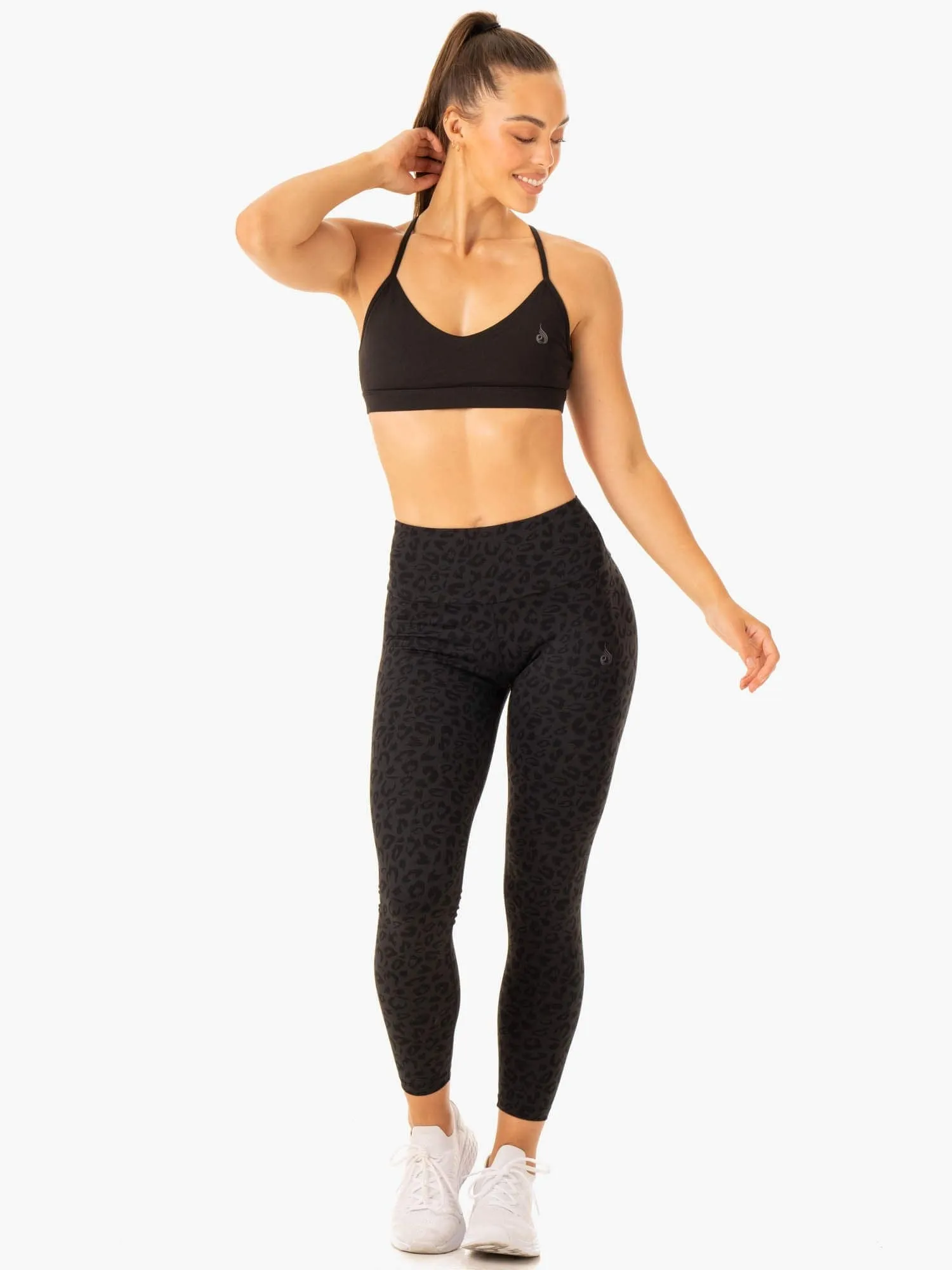 Adapt High Waisted Scrunch Leggings - Black Leopard sold by Ryderwear product image thumbnail 4
