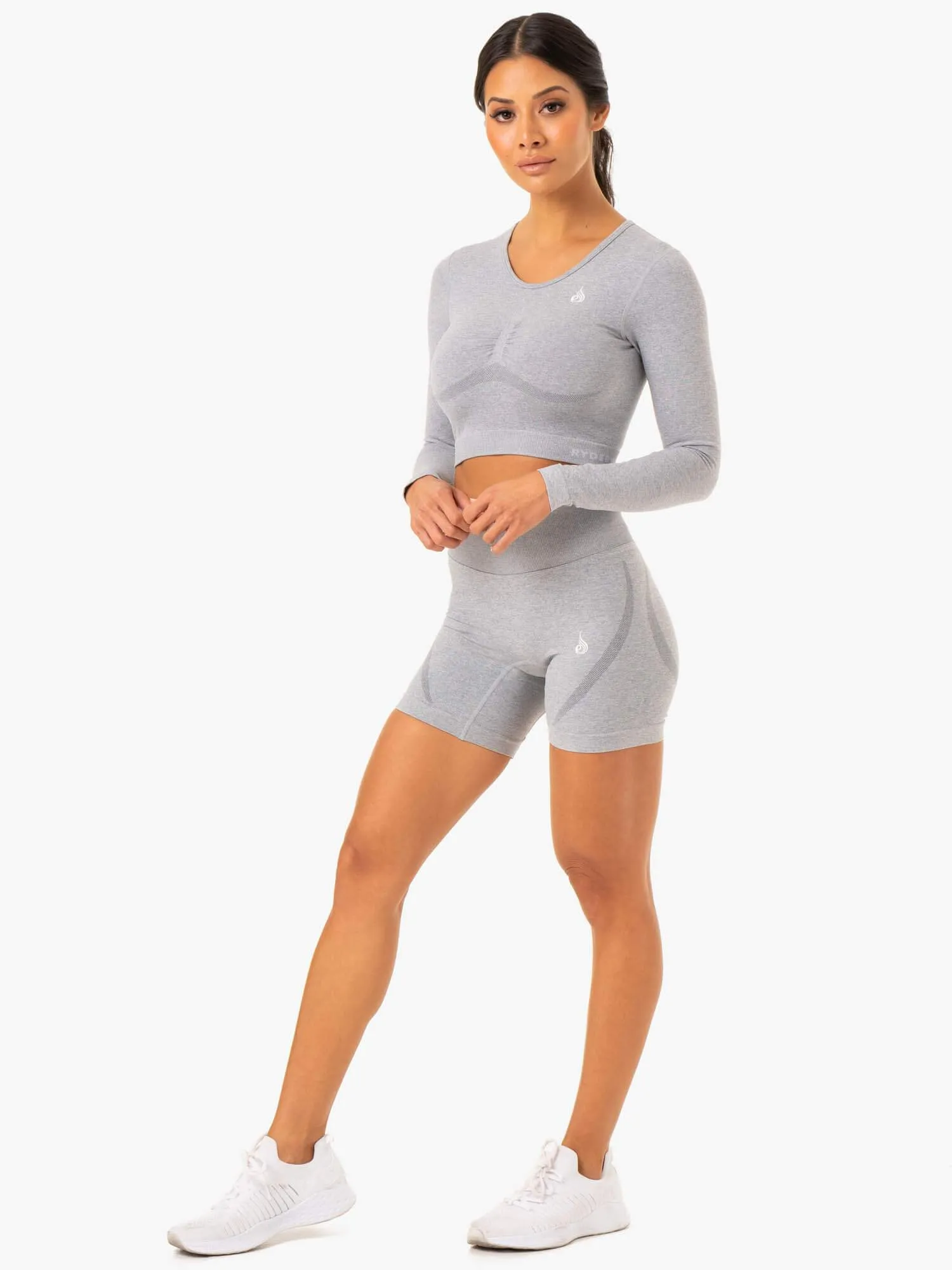 Staples Seamless Long Sleeve Top - Grey Marl sold by Ryderwear product image thumbnail 5