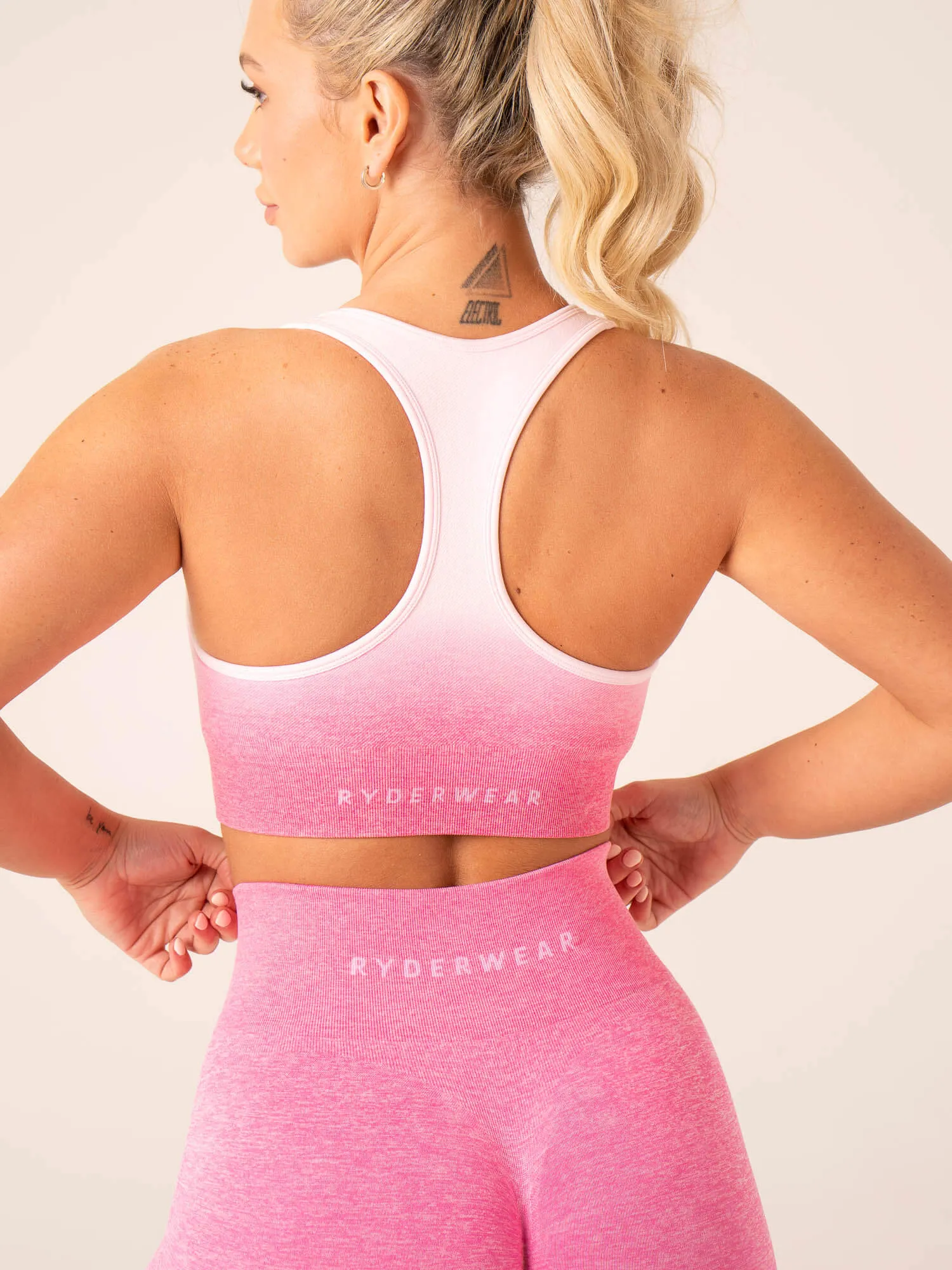 Ombre Seamless Sports Bra - Musk Pink Ombre sold by Ryderwear product image thumbnail 2