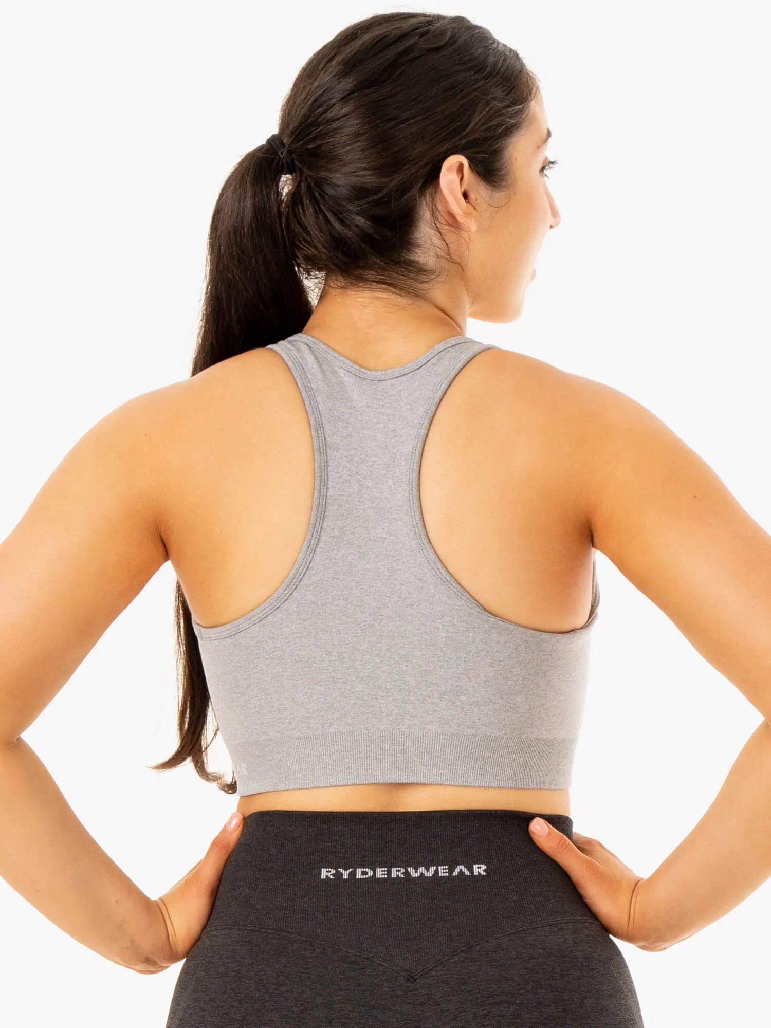 Staples Seamless Racer Back Sports Bra - Grey Marl sold by Ryderwear product image thumbnail 2
