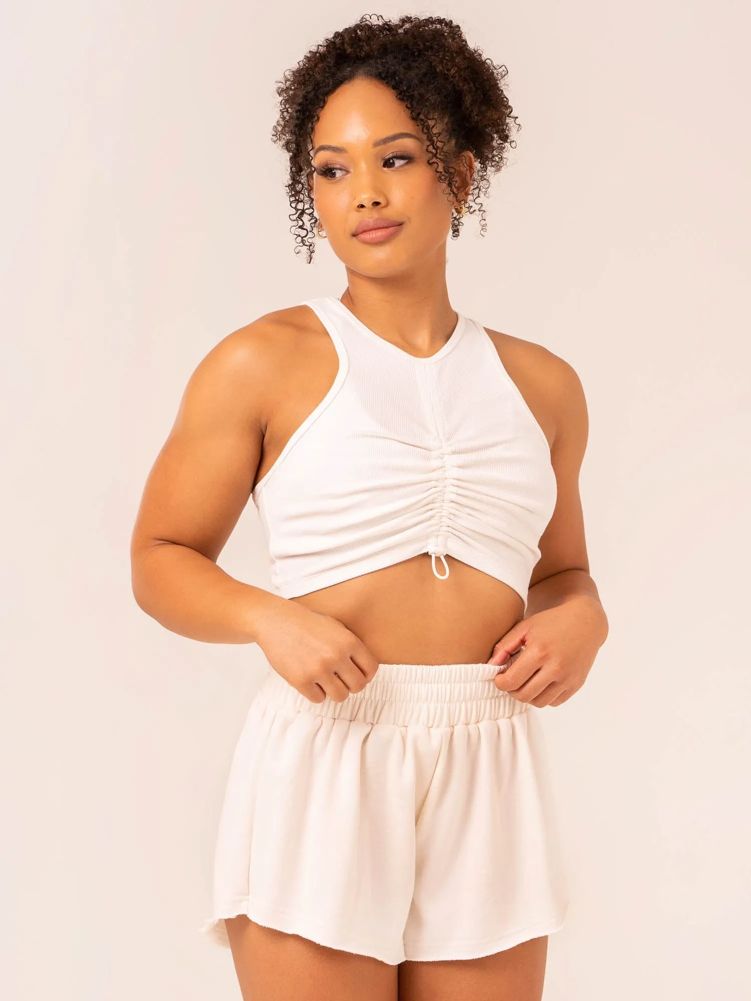 Tempo Rib Tank - Off White sold by Ryderwear product image thumbnail 3