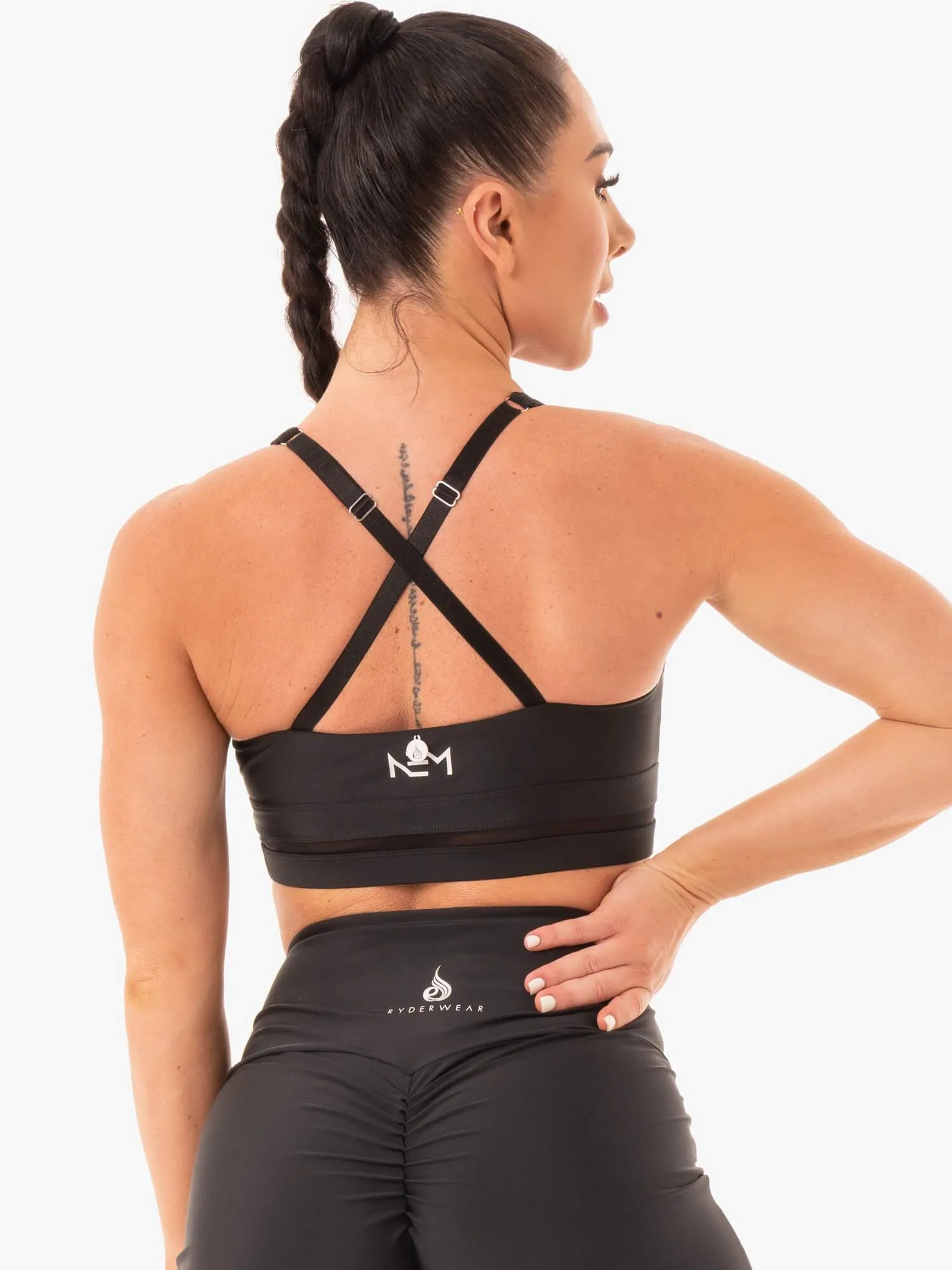 NEM X RW Sports Bra - Black sold by Ryderwear product image thumbnail 2