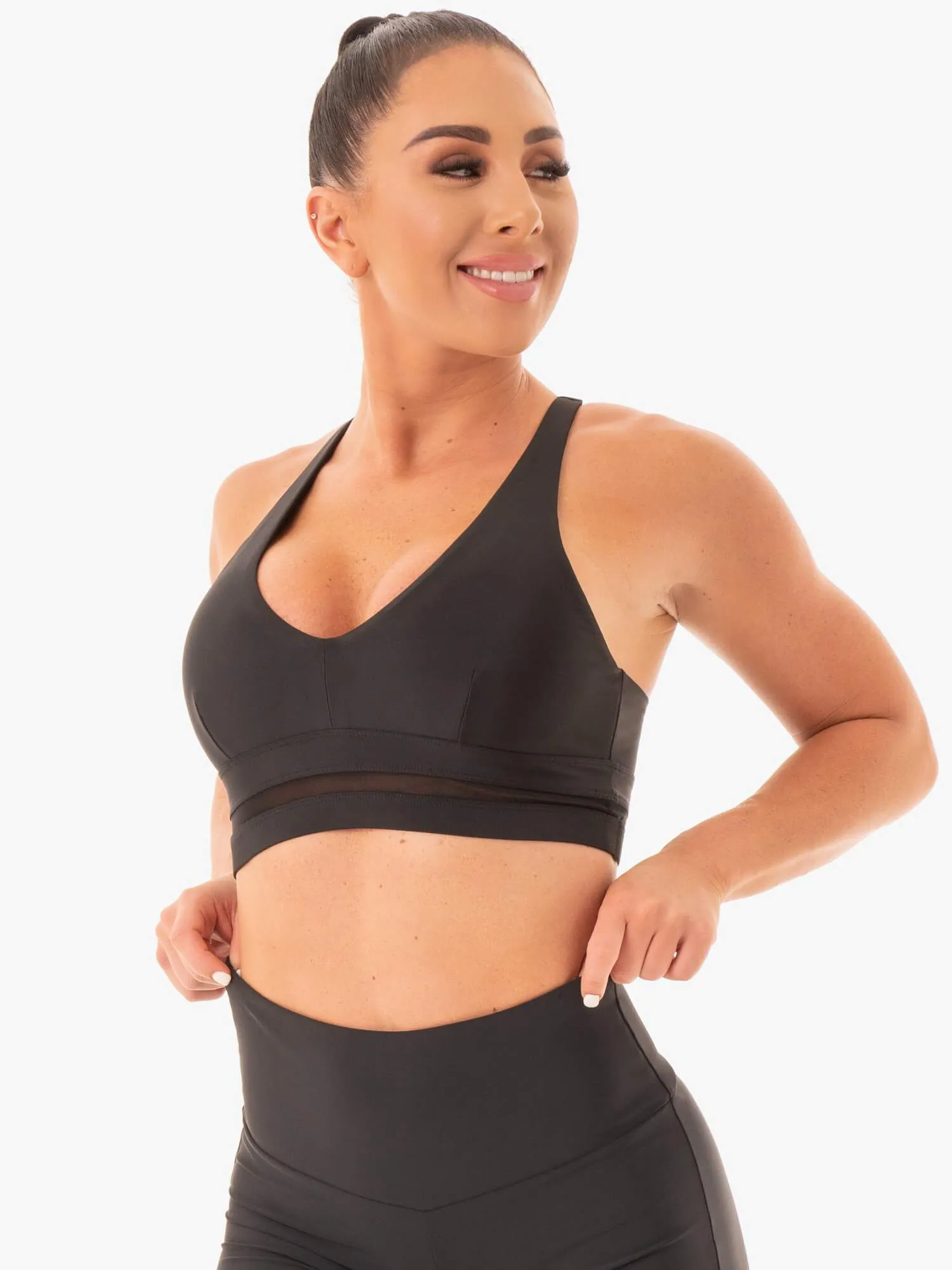 NEM X RW Sports Bra - Black sold by Ryderwear