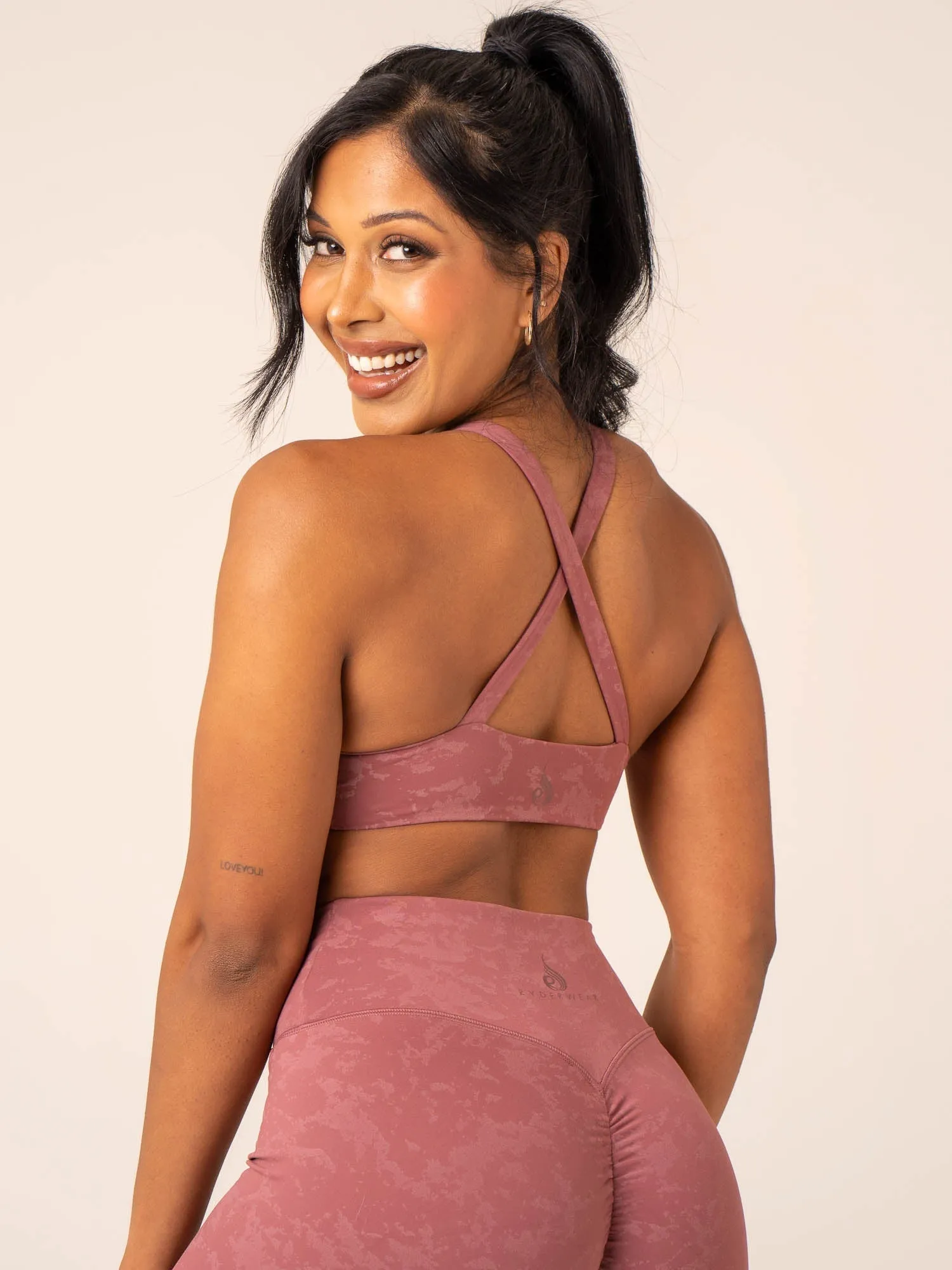 NKD Stonewash Twist Sports Bra - Boysenberry Stonewash sold by Ryderwear product image thumbnail 2