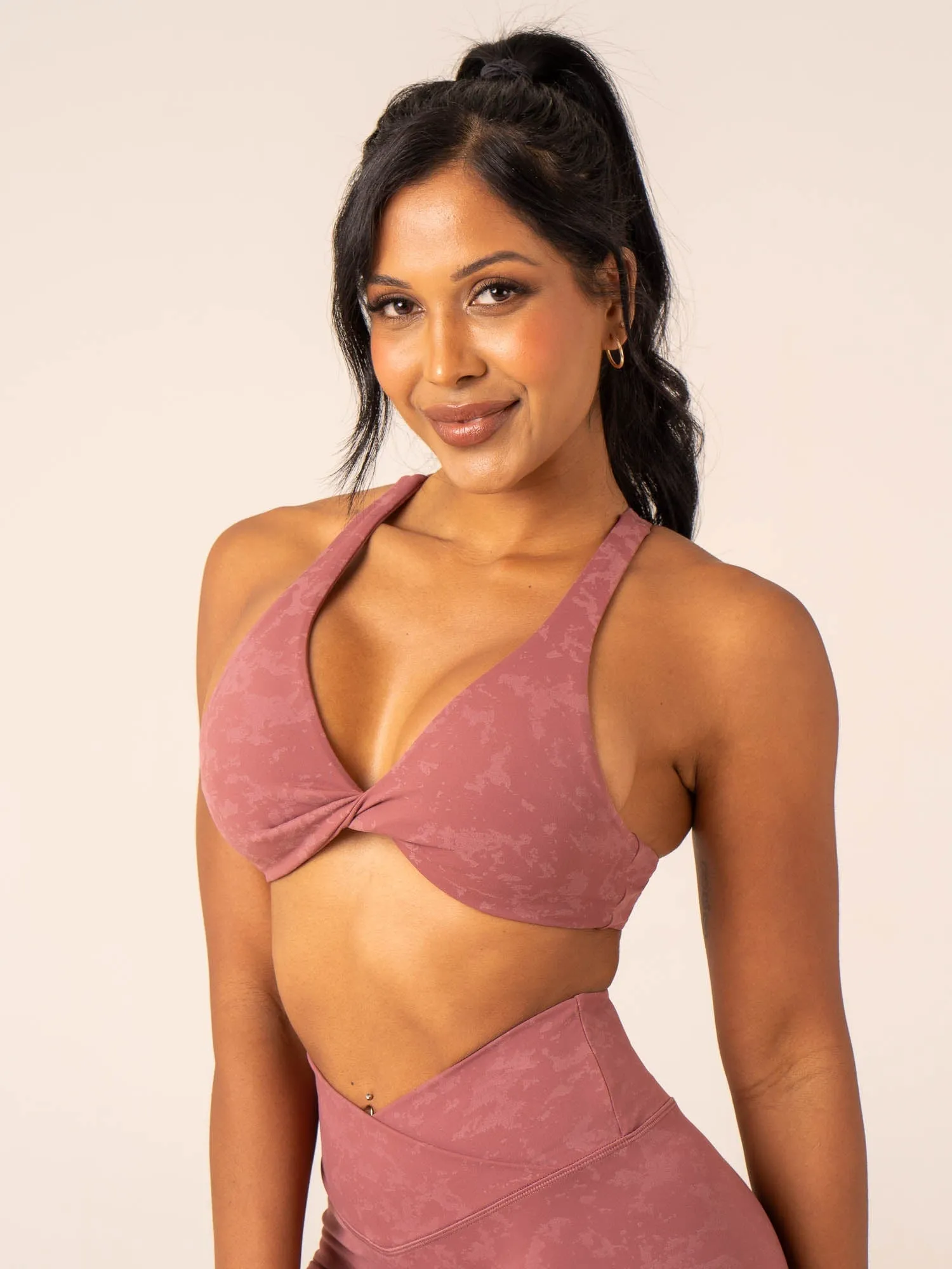 NKD Stonewash Twist Sports Bra - Boysenberry Stonewash sold by Ryderwear product image thumbnail 3