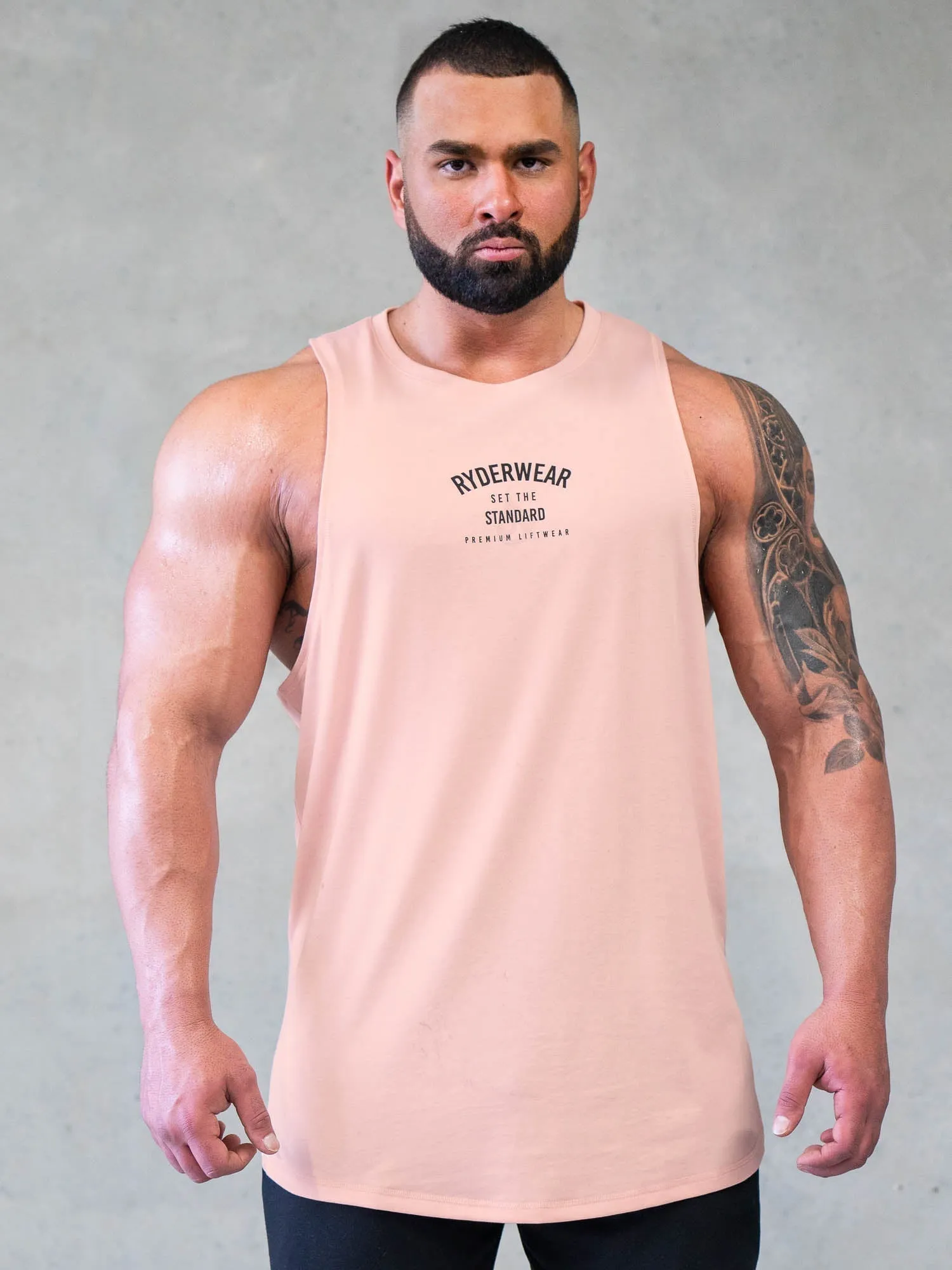 Legacy Drop Armhole Tank - Faded Pink sold by Ryderwear