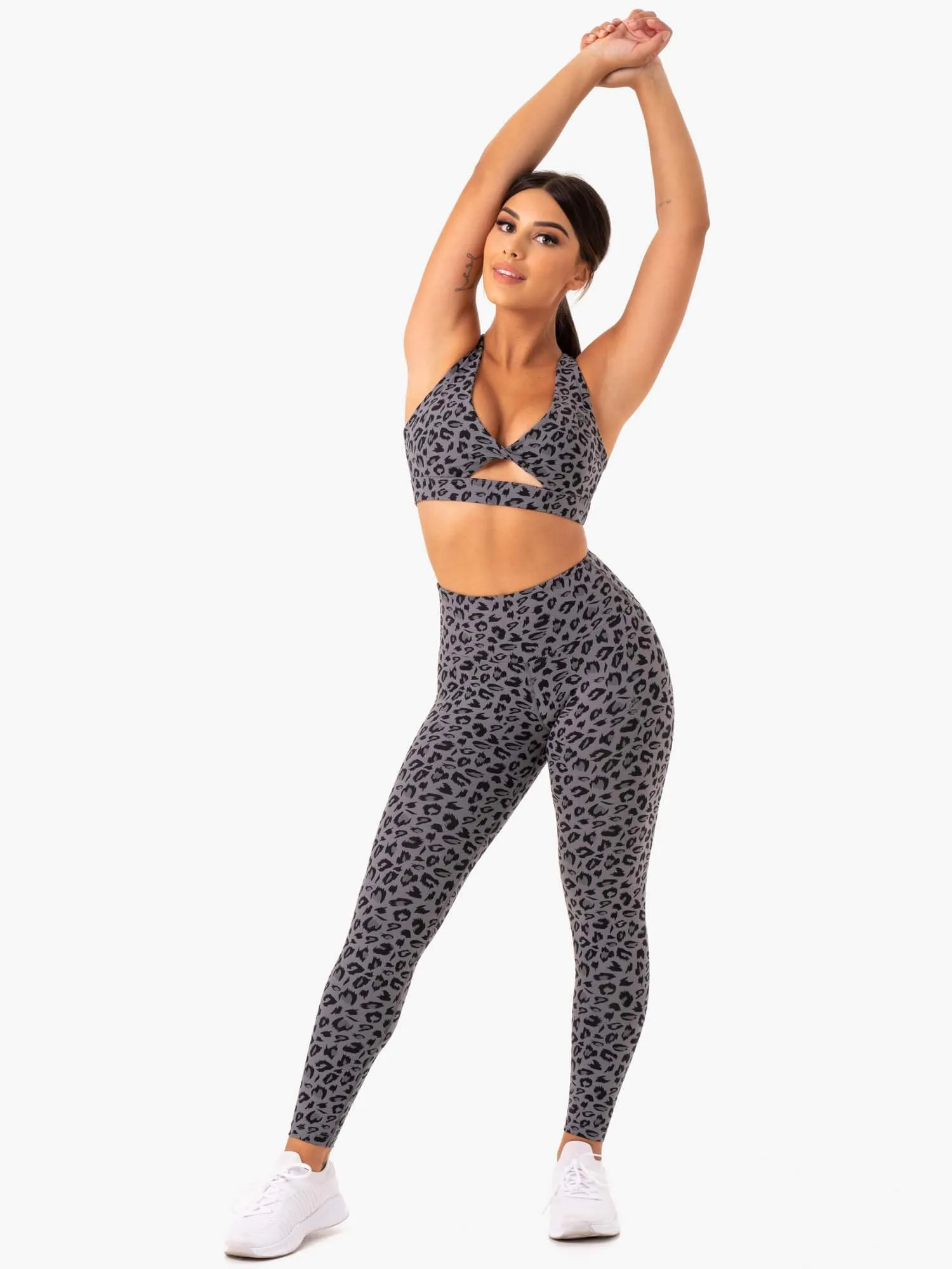Adapt Twist Sports Bra - Grey Leopard sold by Ryderwear product image thumbnail 5