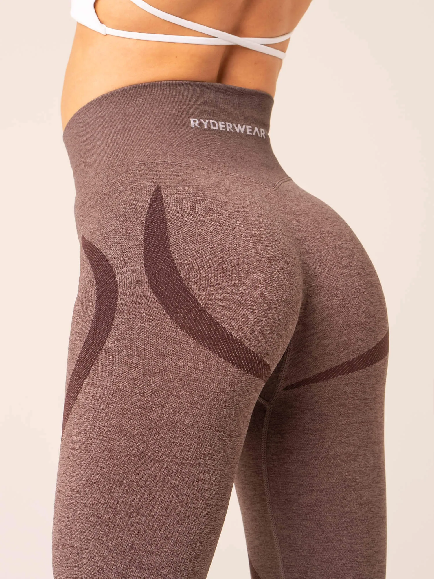 Sculpt Seamless Leggings - Chocolate Marl sold by Ryderwear product image thumbnail 4