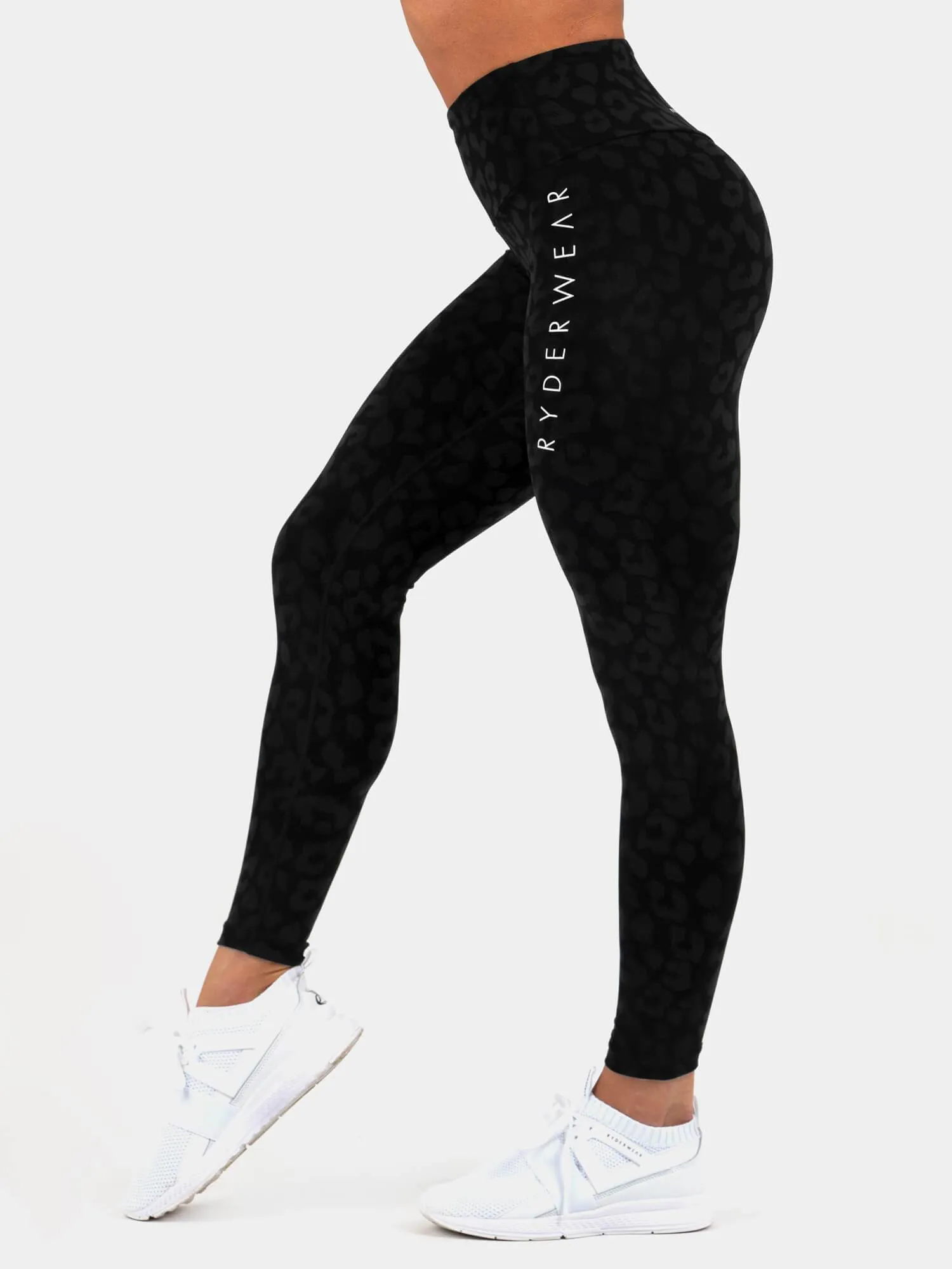 Instinct Scrunch Bum Leggings - Leopard Black sold by Ryderwear product image thumbnail 5