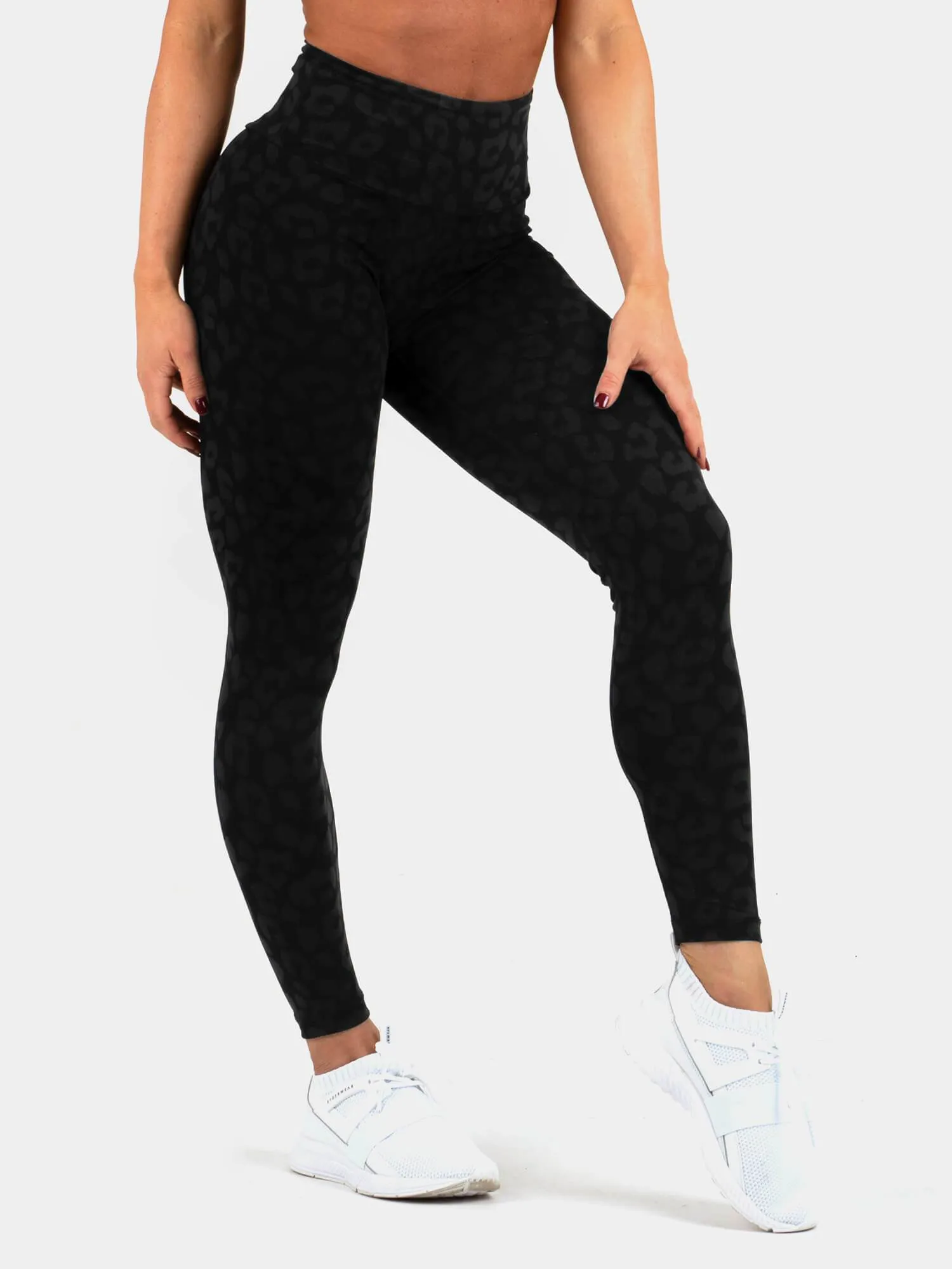 Instinct Scrunch Bum Leggings - Leopard Black sold by Ryderwear product image thumbnail 3