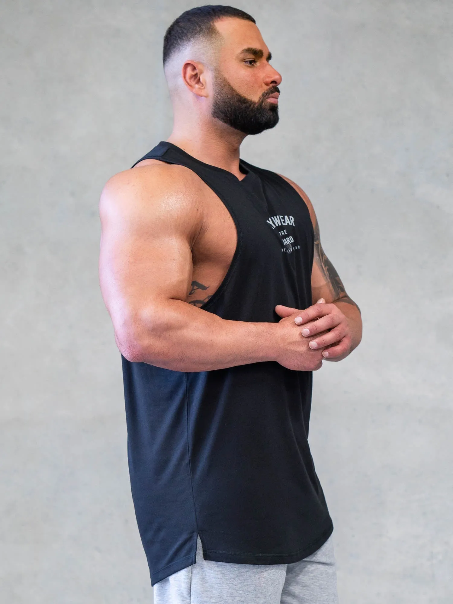 Legacy Drop Armhole Tank - Black sold by Ryderwear product image thumbnail 2