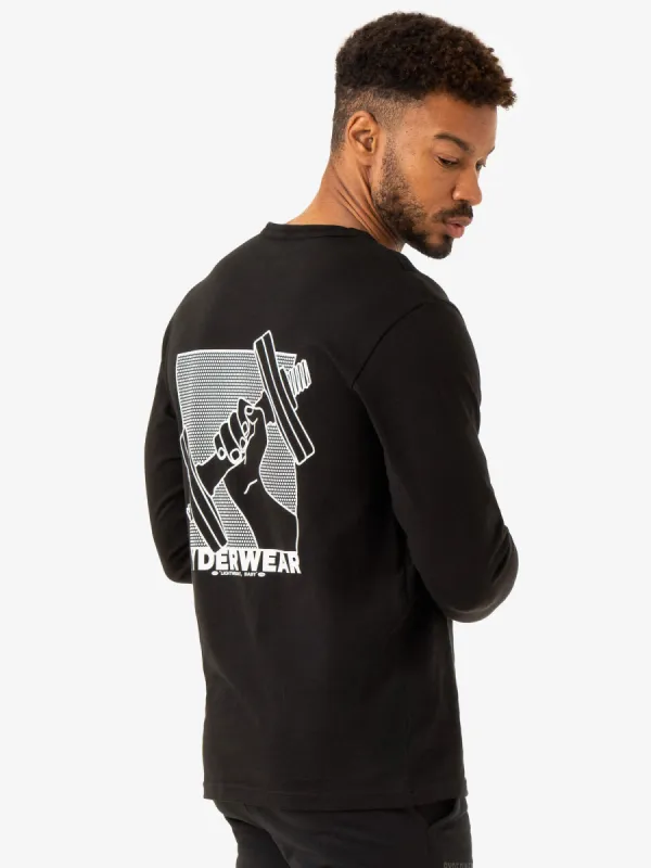 Lift Long Sleeve T-Shirt - Black sold by Ryderwear