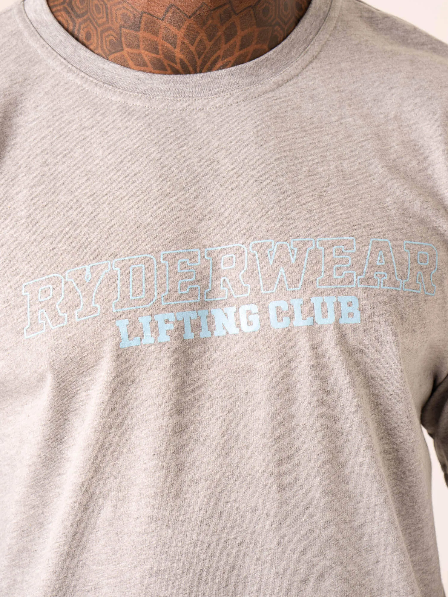 Lifting Club T-Shirt - Grey Marl sold by Ryderwear product image thumbnail 2