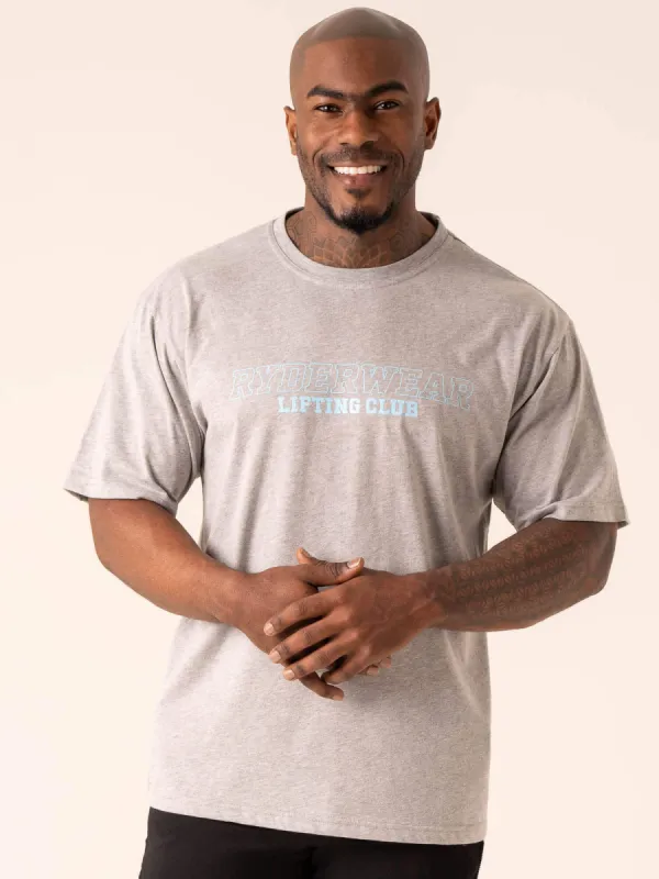 Lifting Club T-Shirt - Grey Marl sold by Ryderwear