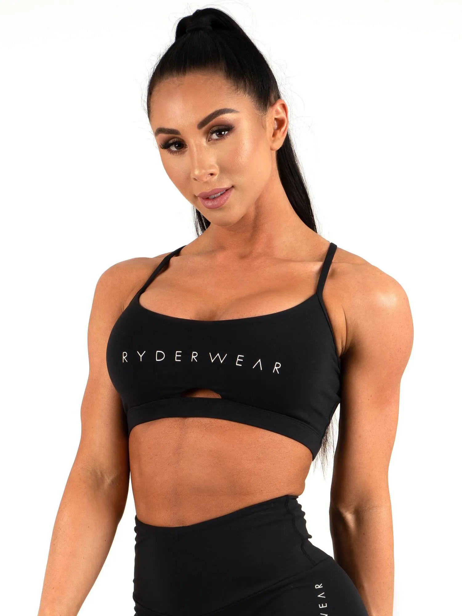 Staples Sports Bra - Black sold by Ryderwear