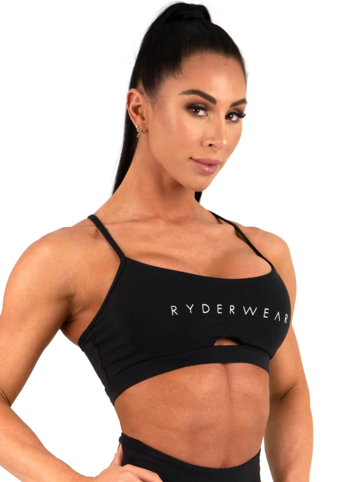 Staples Sports Bra - Black sold by Ryderwear product image thumbnail 3