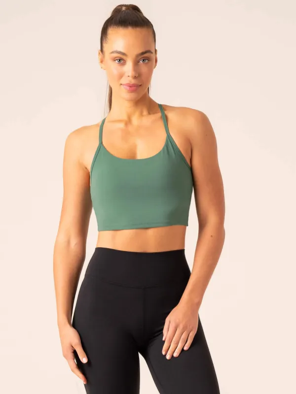 Embody Compression Tank Bra - Dark Green sold by Ryderwear