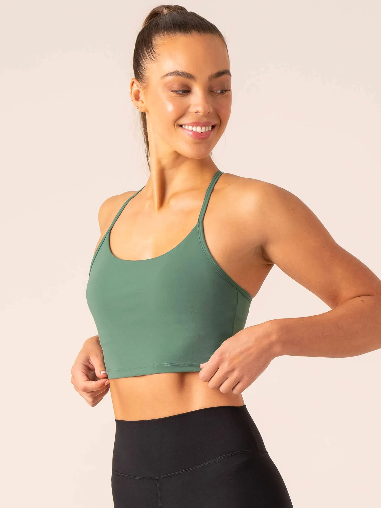 Embody Compression Tank Bra - Dark Green sold by Ryderwear product image thumbnail 3
